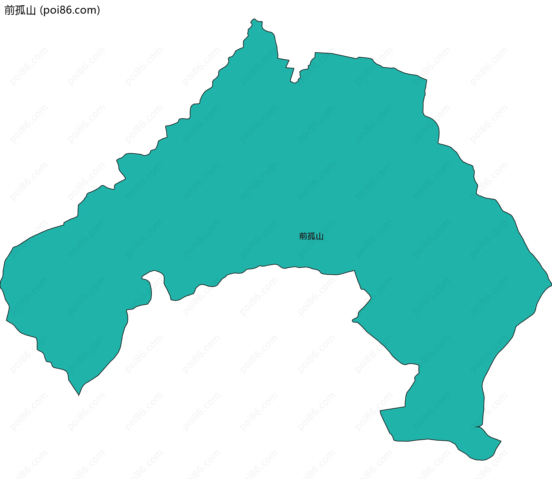 前孤山边界地图