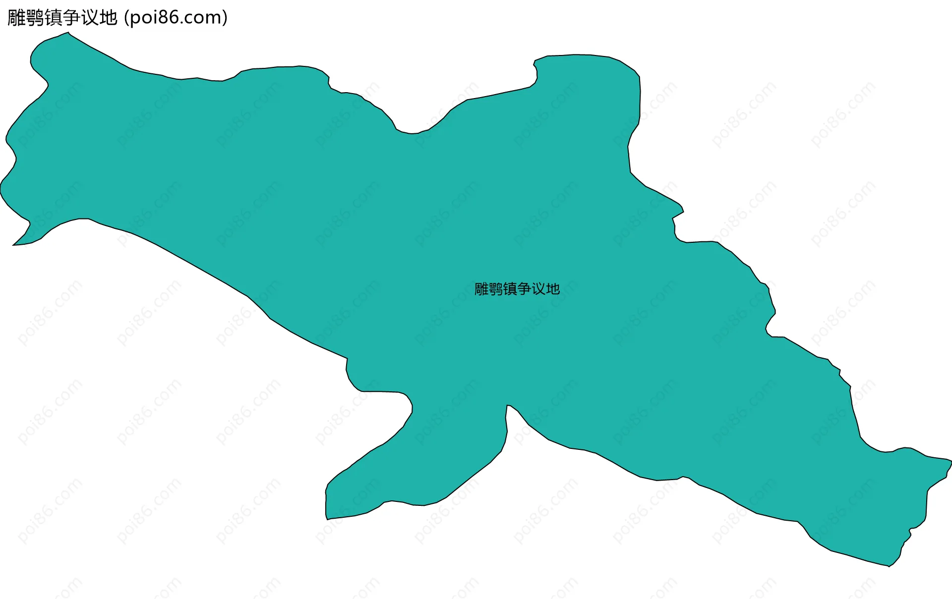 雕鹗镇争议地边界地图