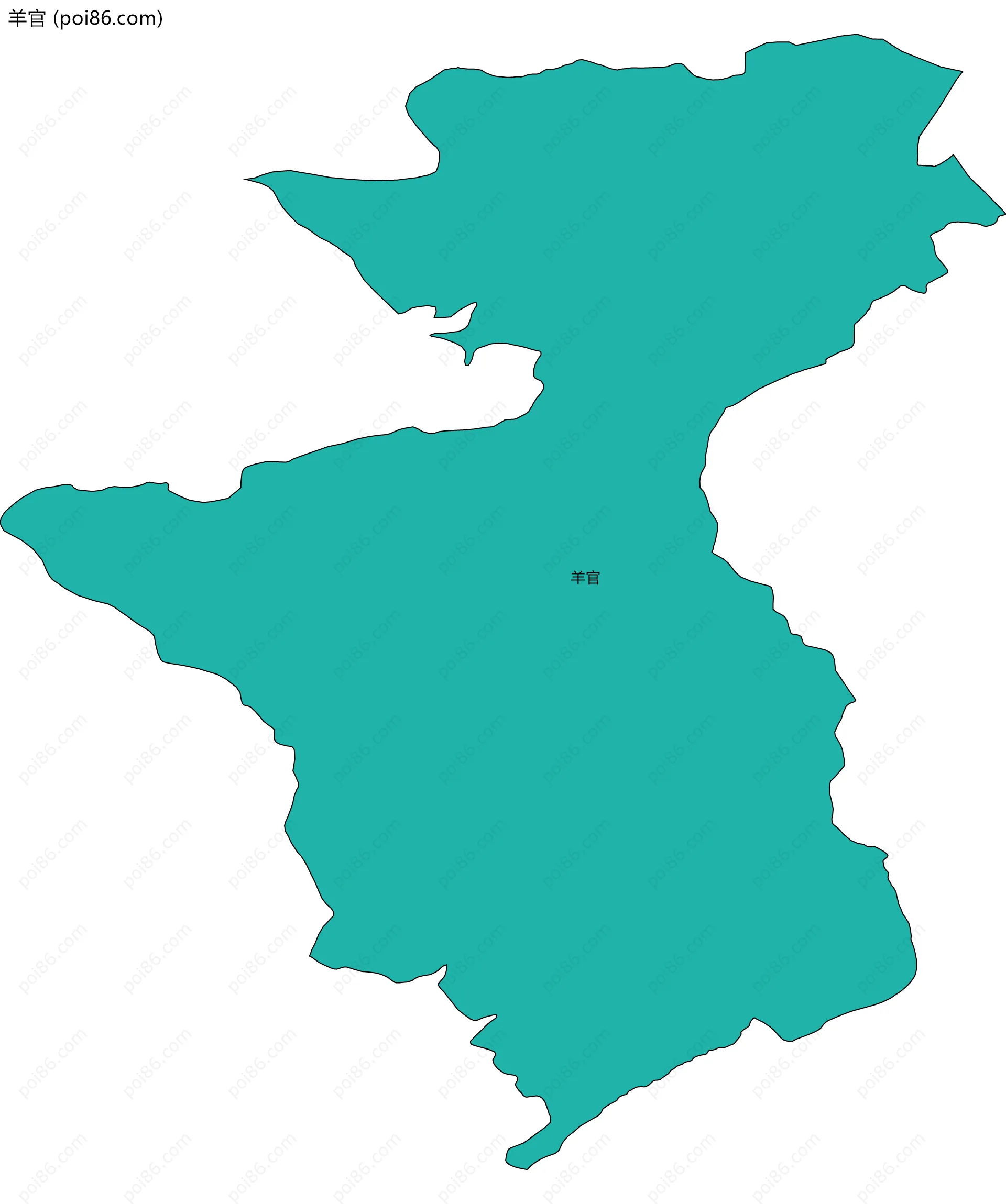 羊官边界地图