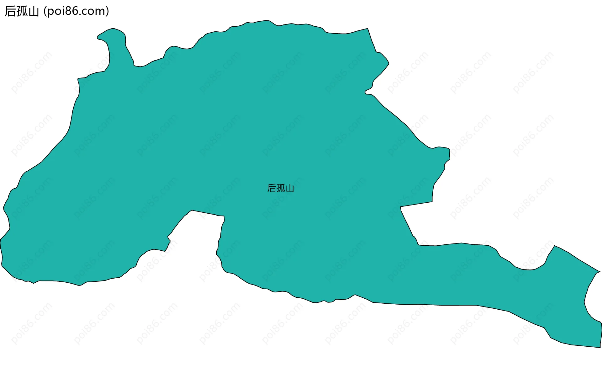 后孤山边界地图