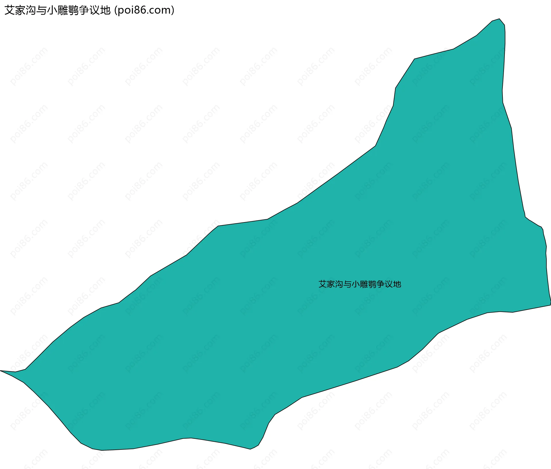 艾家沟与小雕鹗争议地边界地图