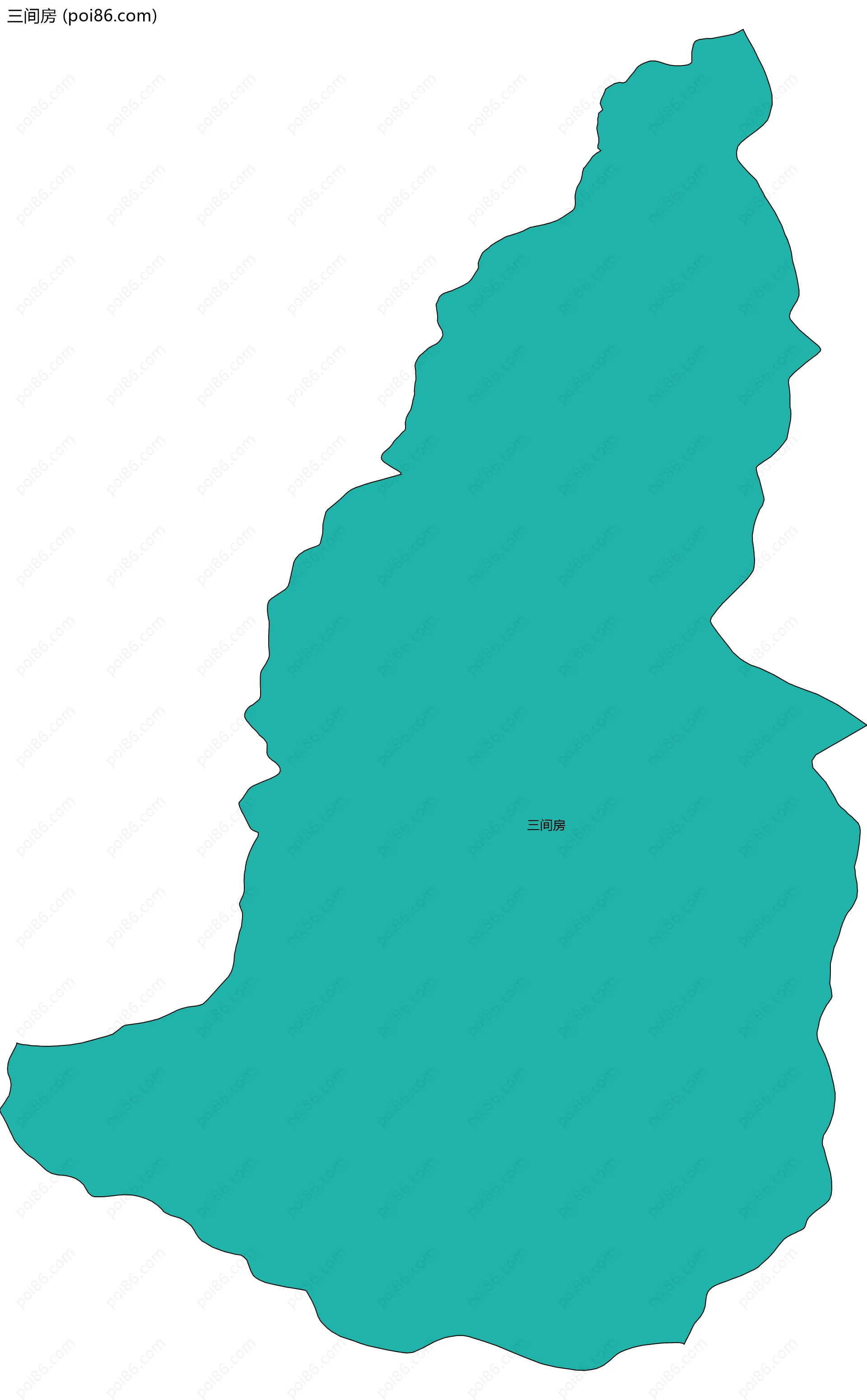 三间房边界地图