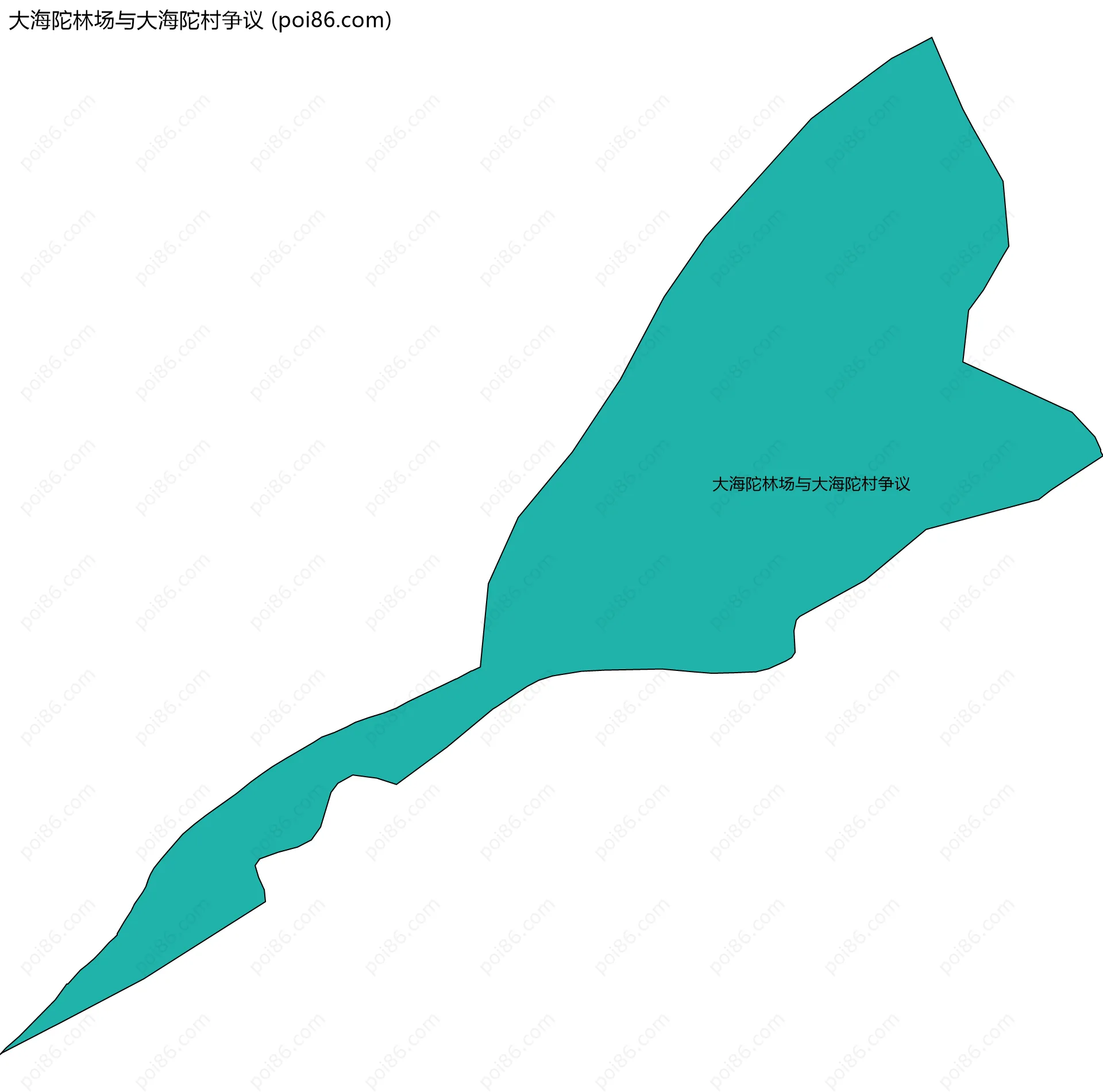 大海陀林场与大海陀村争议边界地图