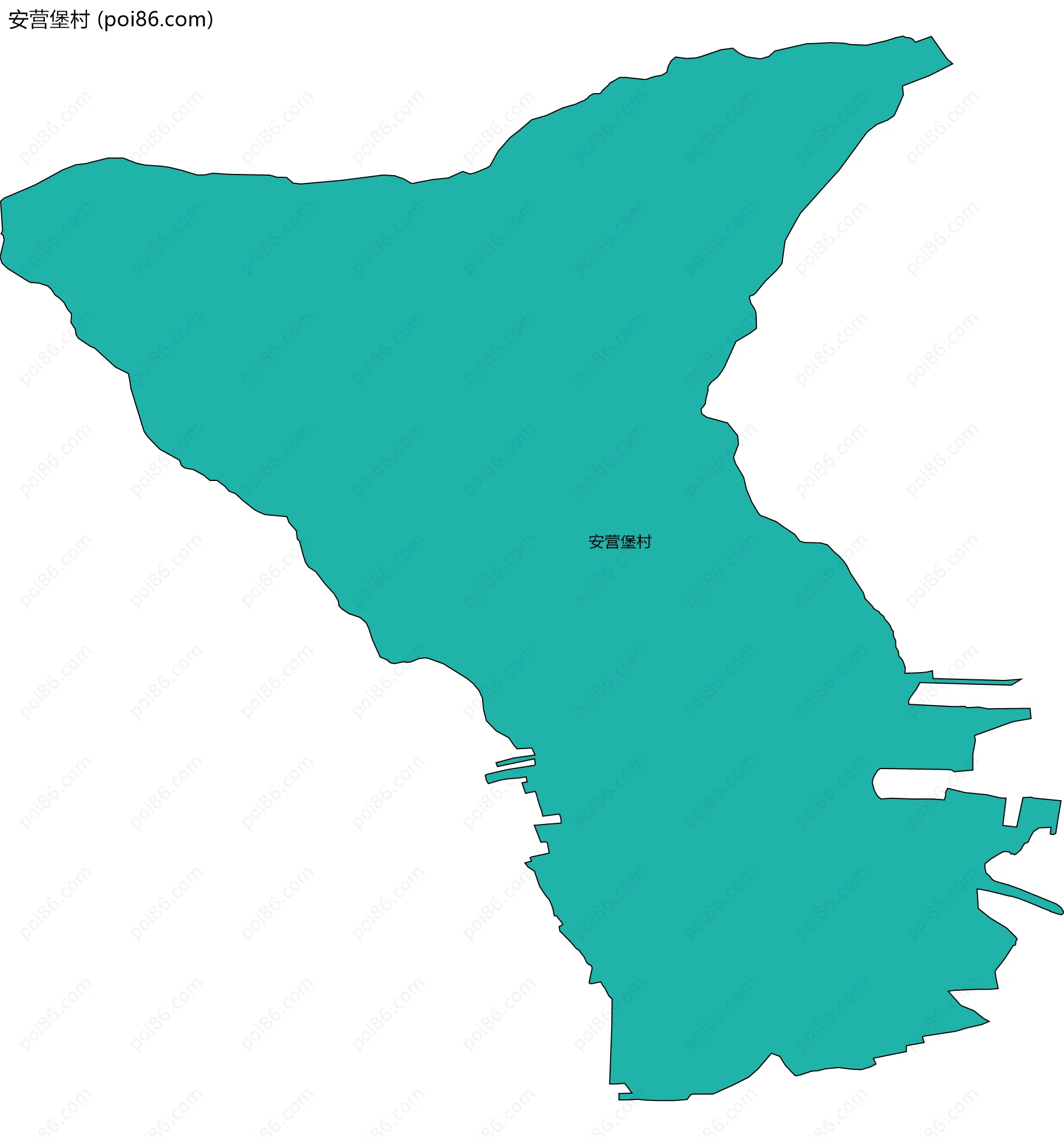 安营堡村边界地图