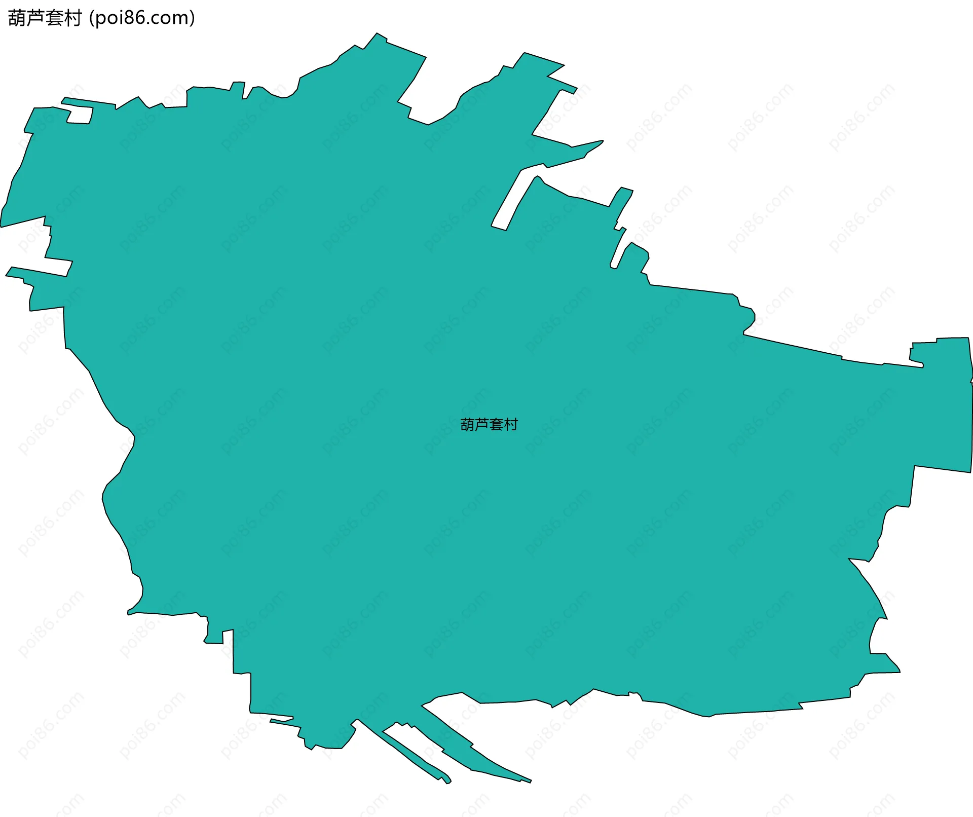 葫芦套村边界地图