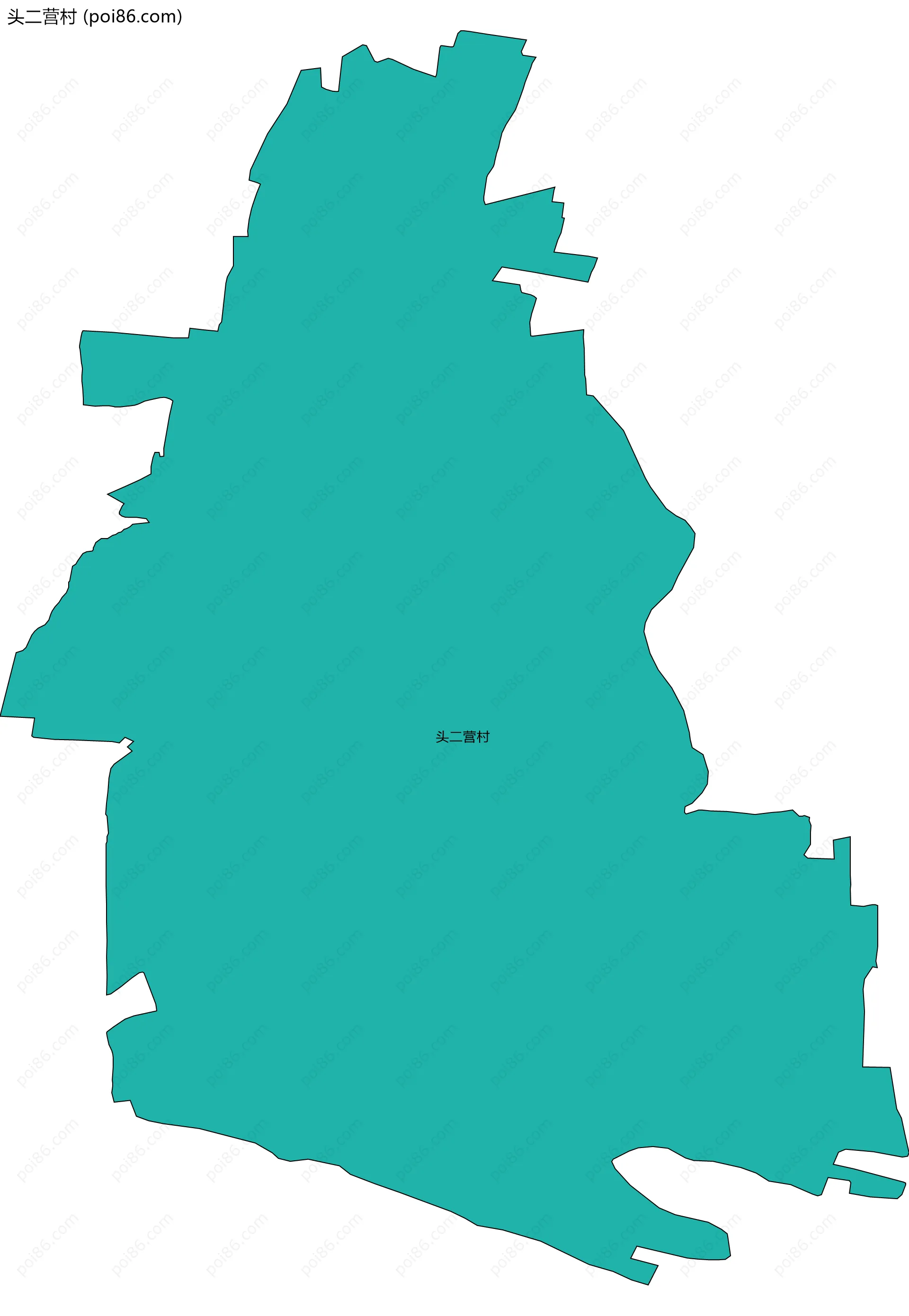 头二营村边界地图