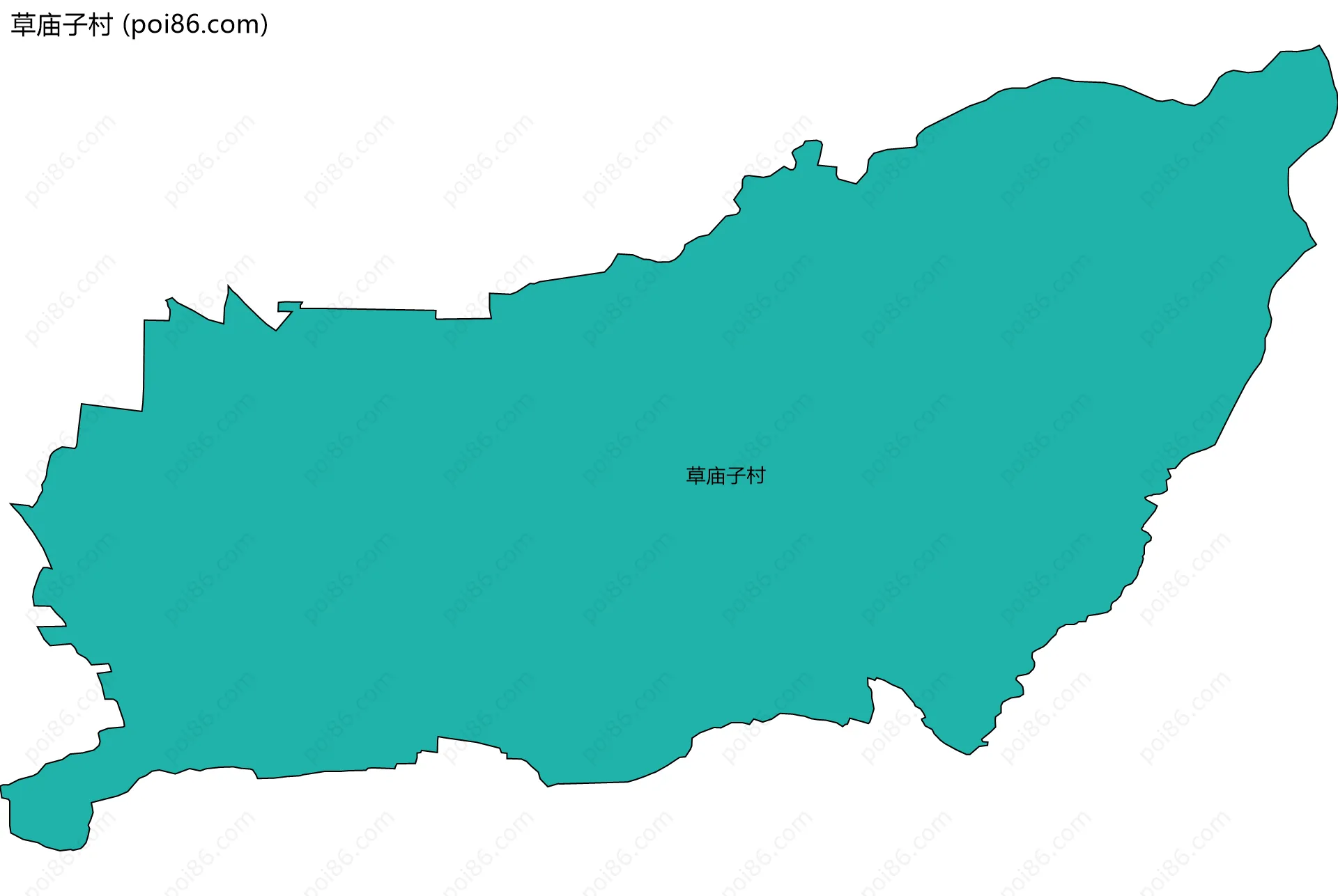 草庙子村边界地图