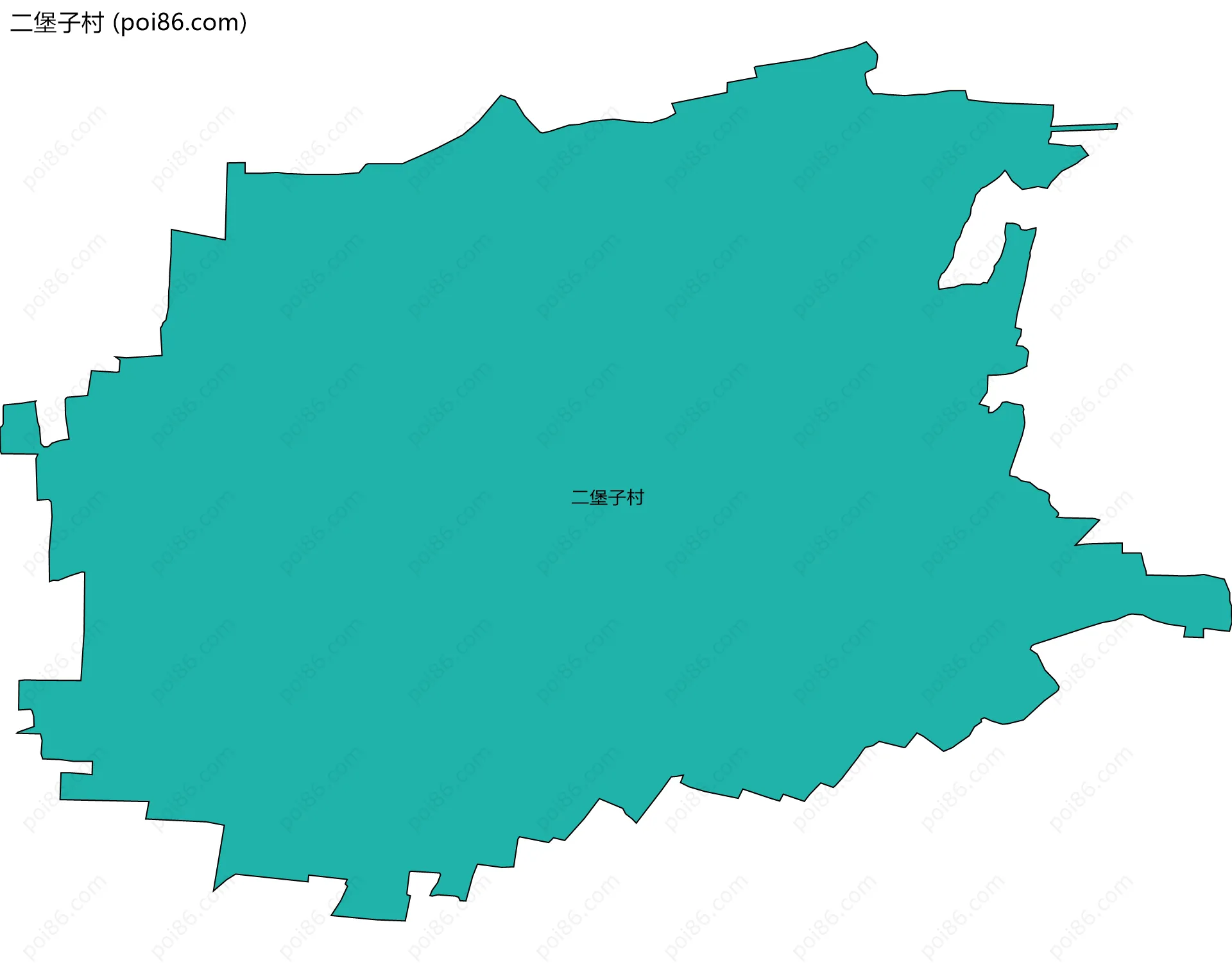 二堡子村边界地图