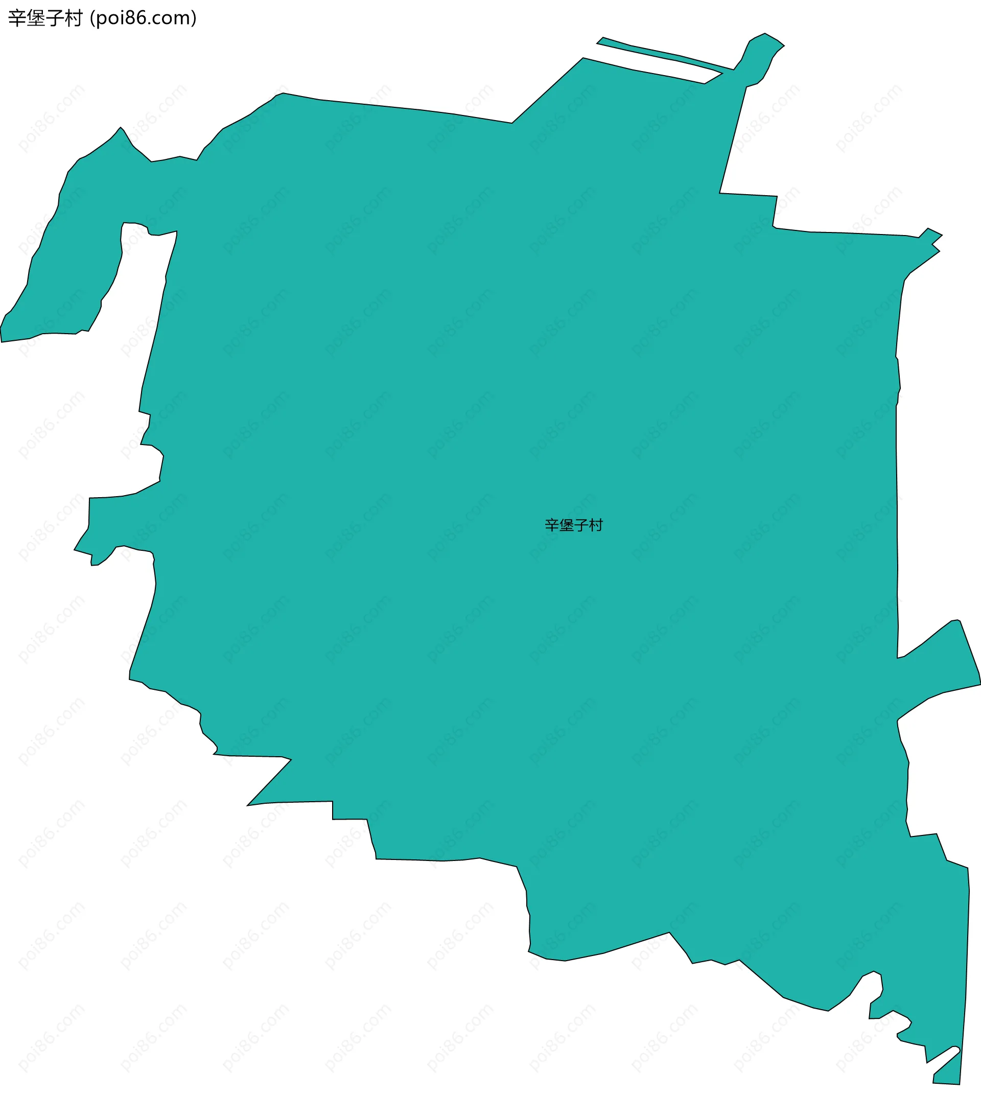 辛堡子村边界地图