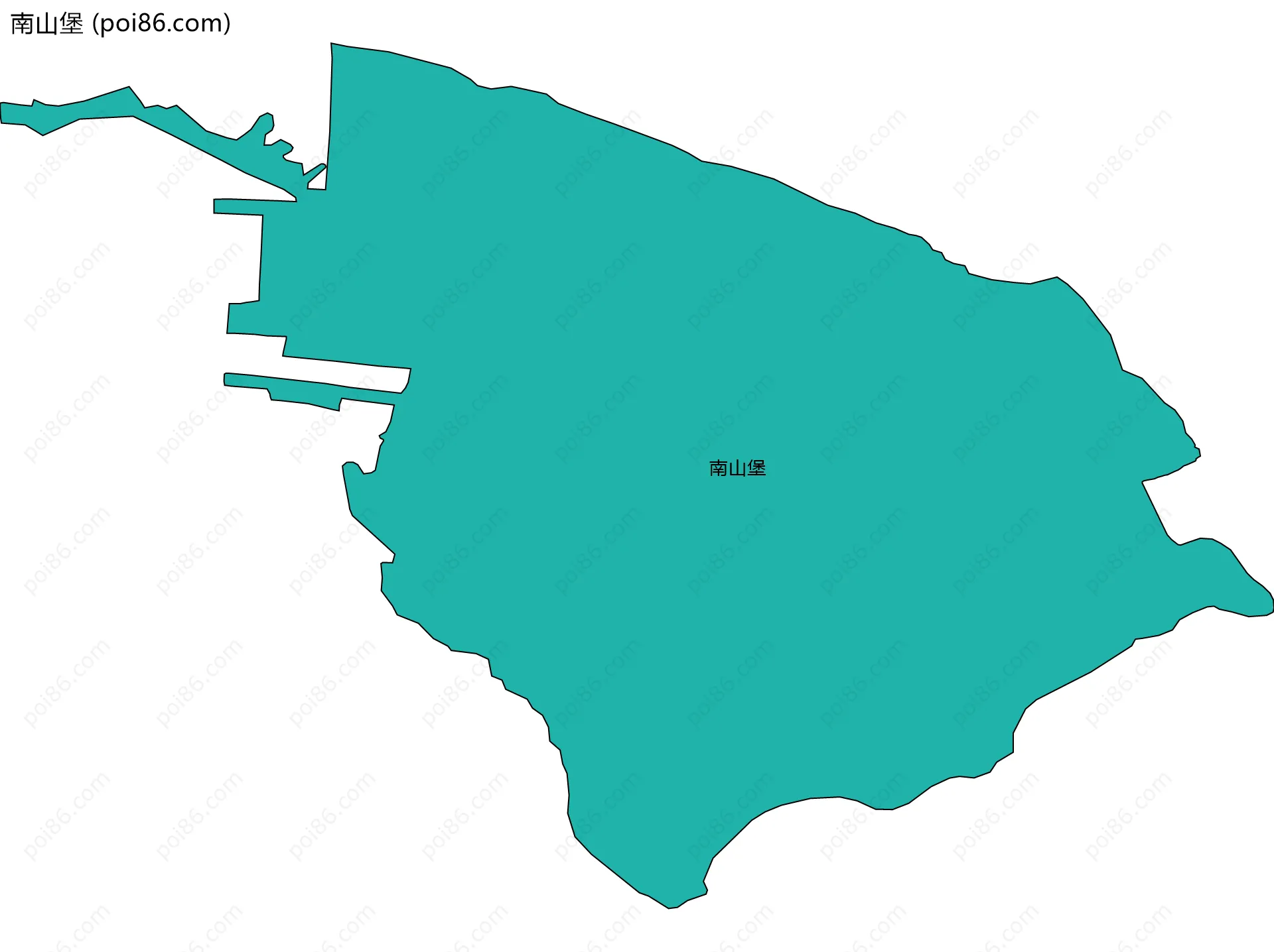 南山堡边界地图