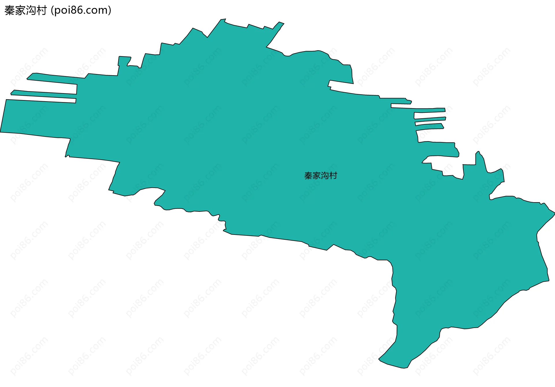 秦家沟村边界地图