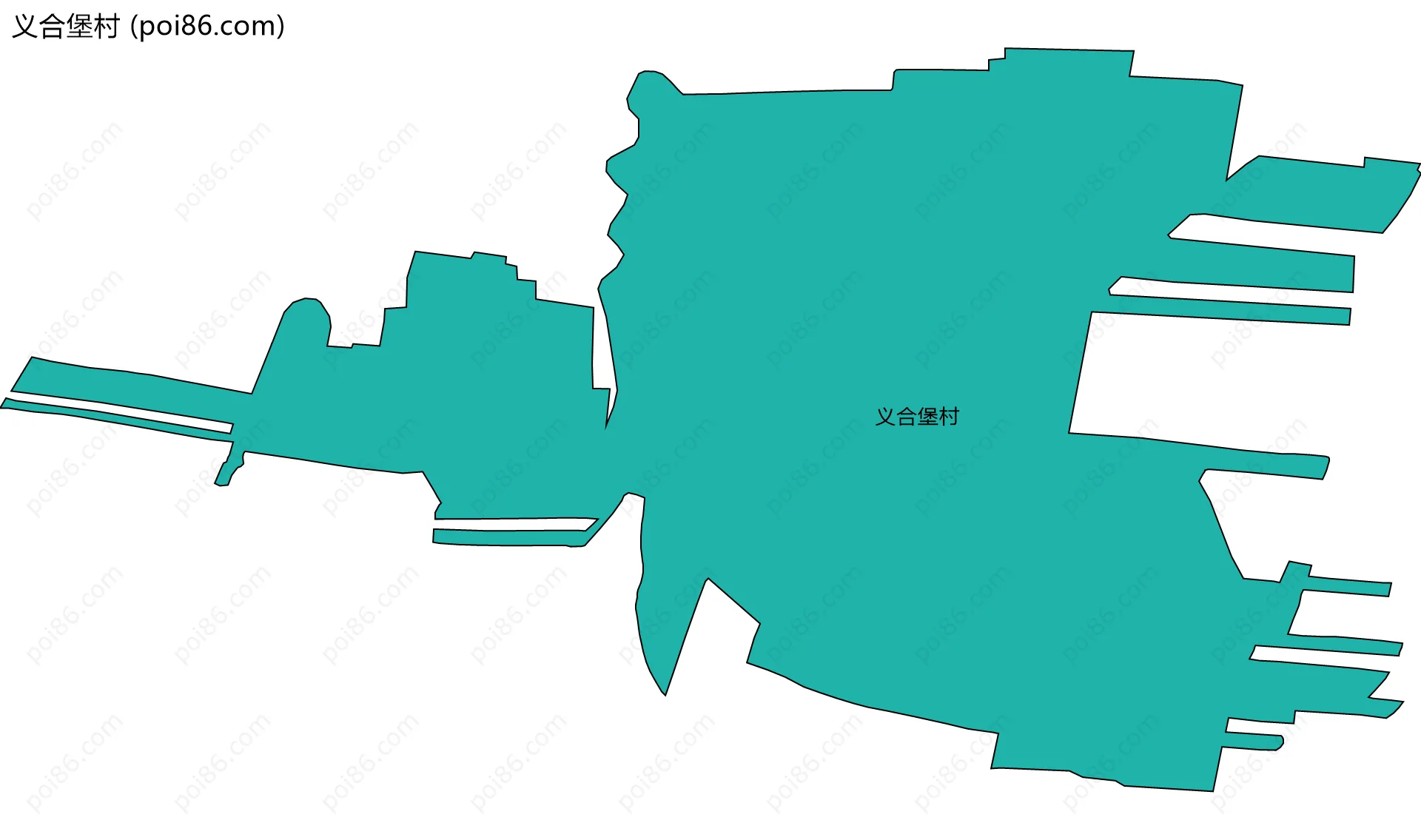 义合堡村边界地图