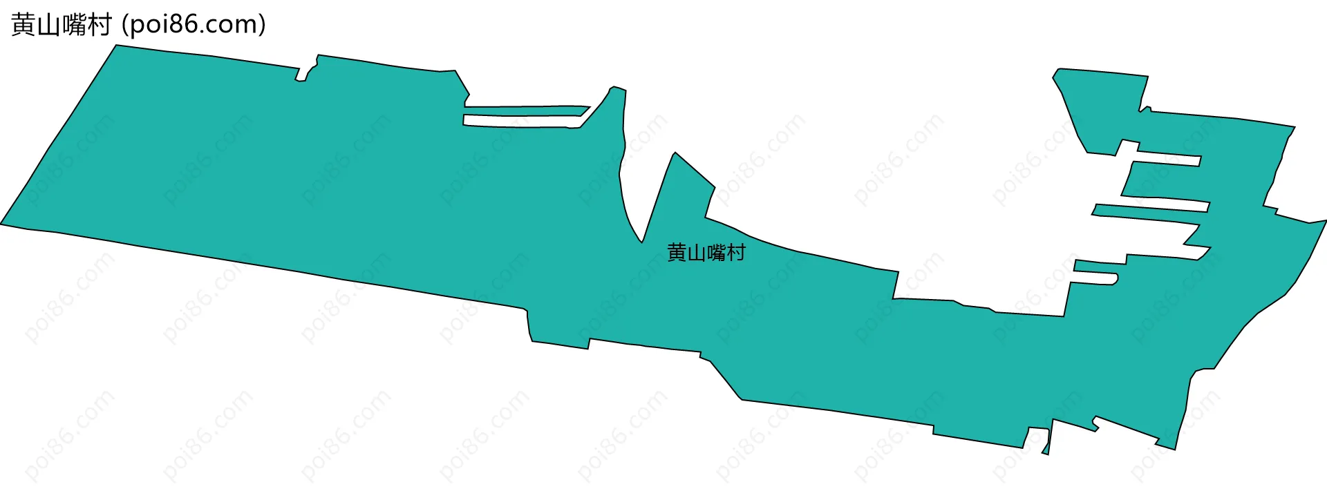 黄山嘴村边界地图