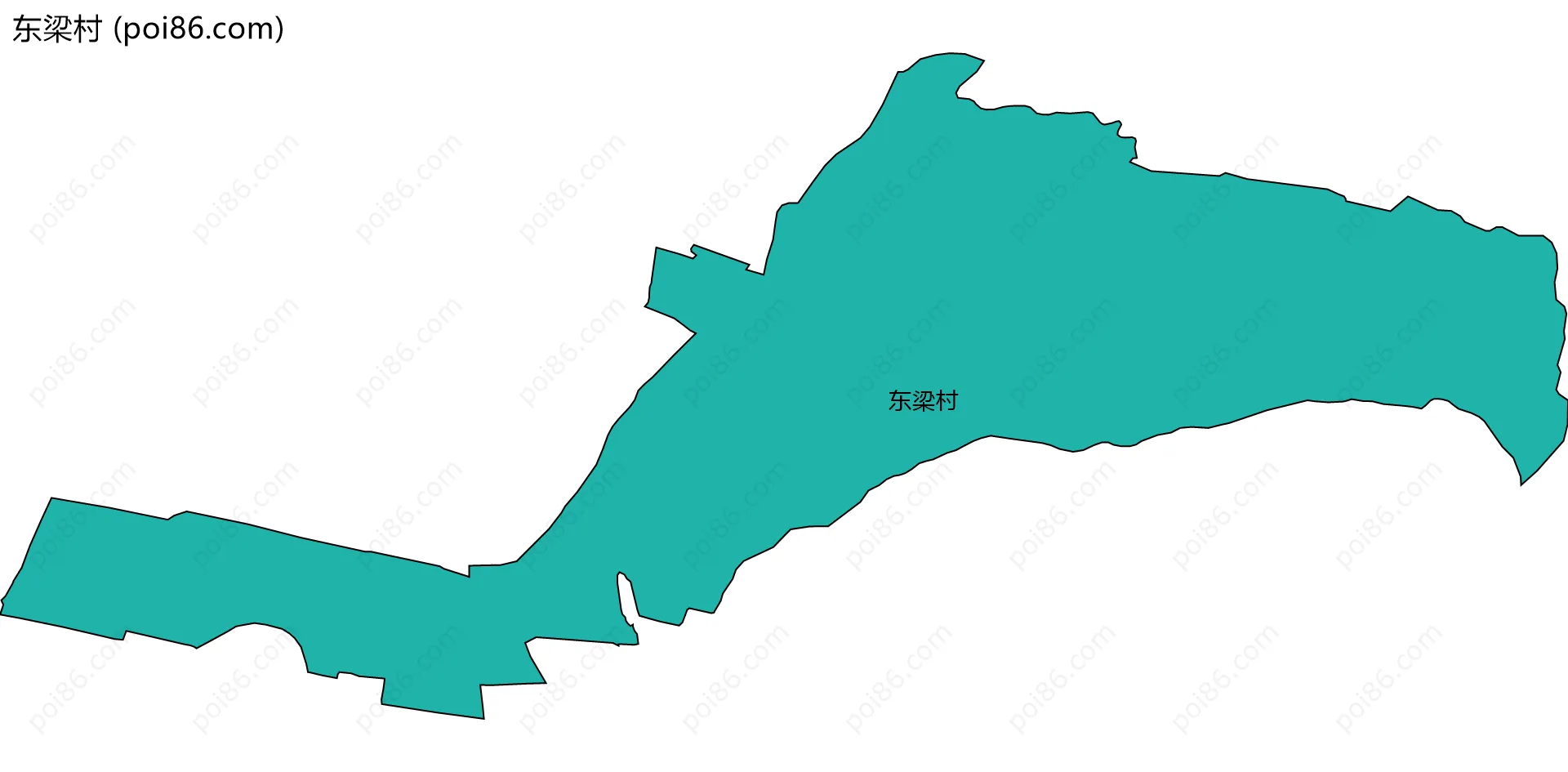 东梁村边界地图