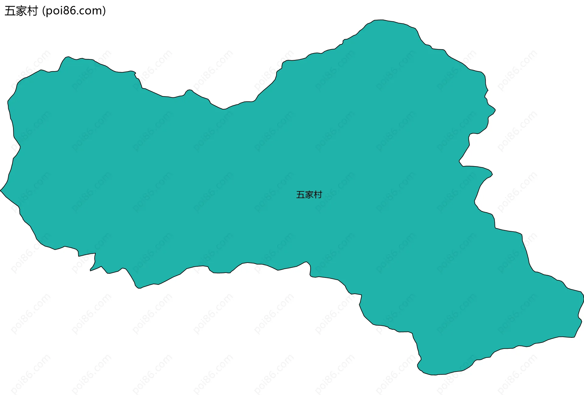 五家村边界地图