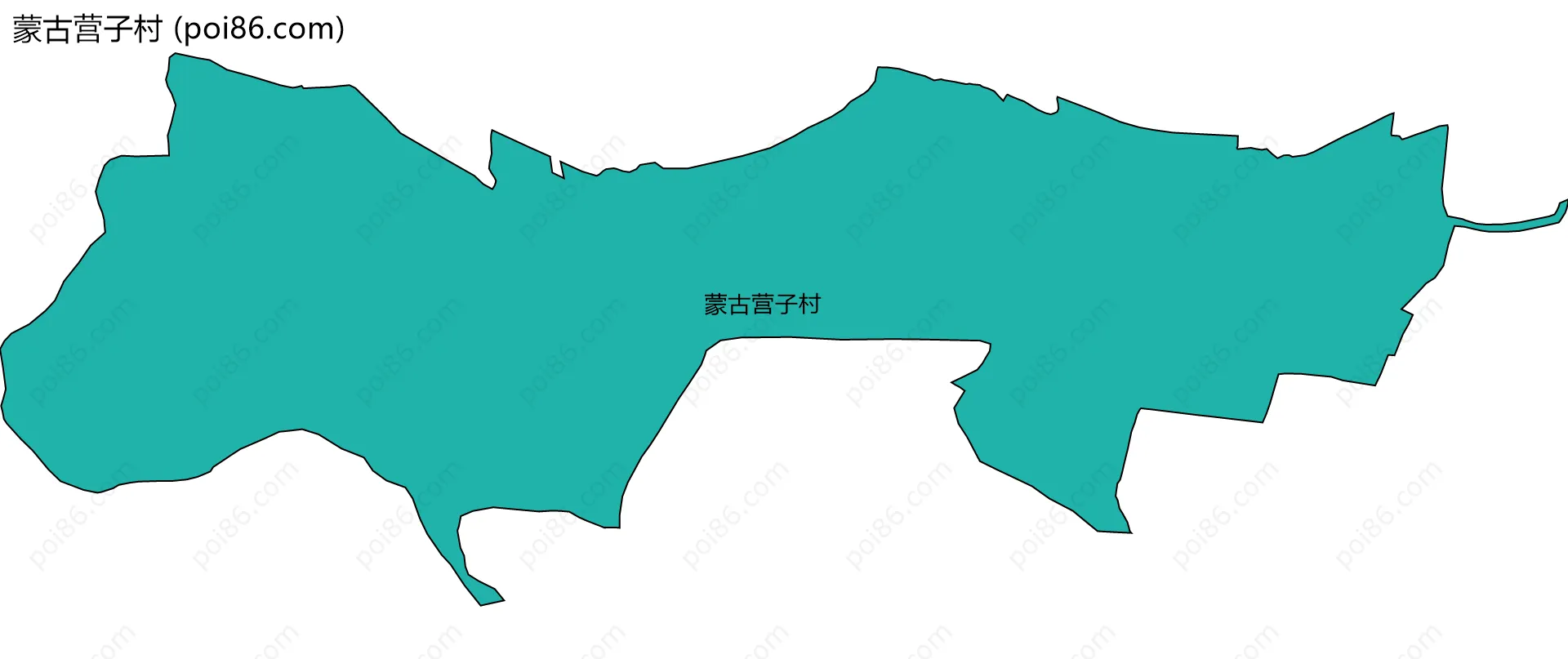 蒙古营子村边界地图