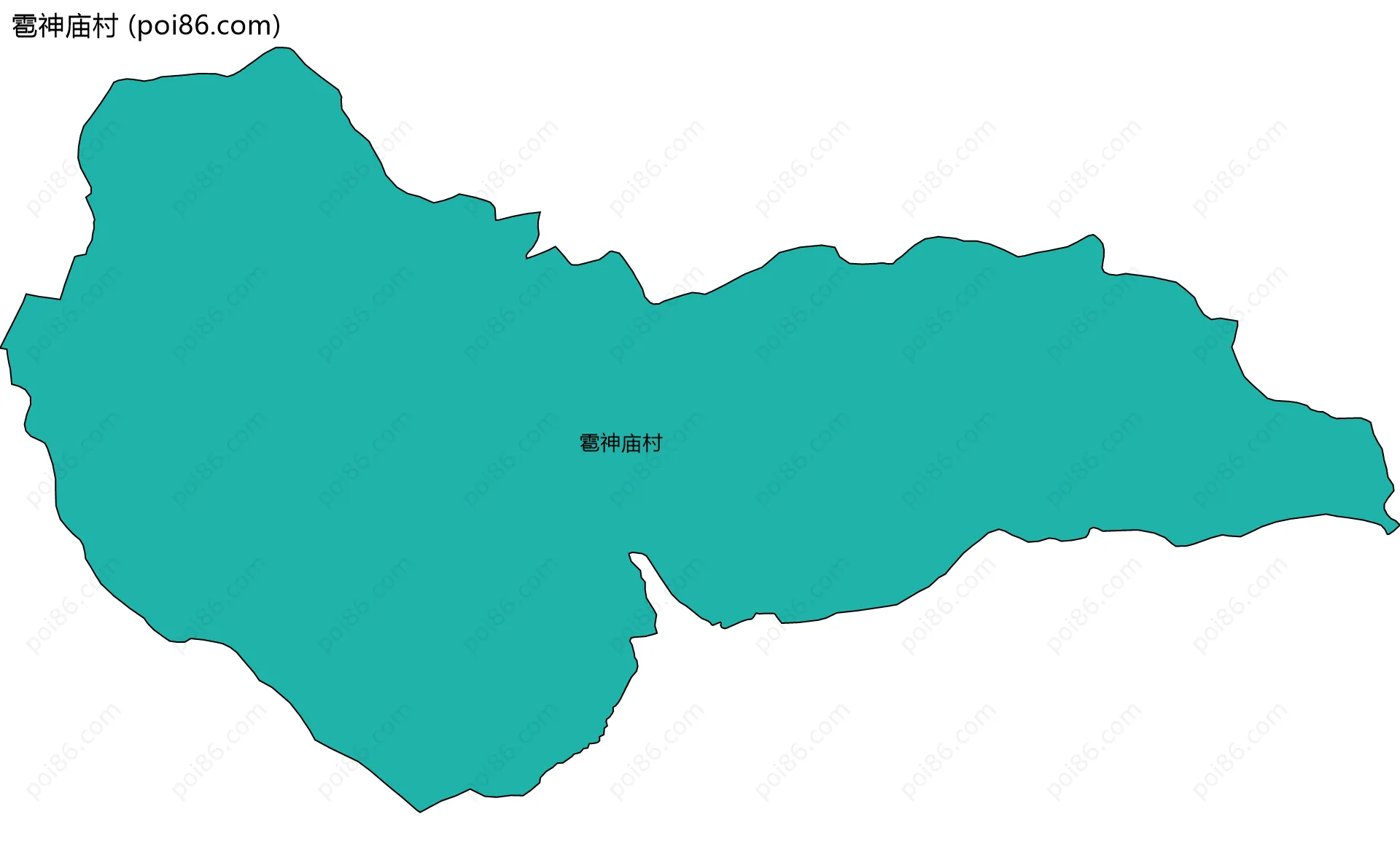 雹神庙村边界地图