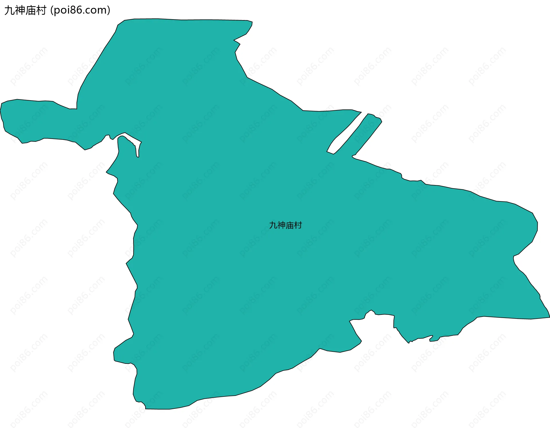 九神庙村边界地图