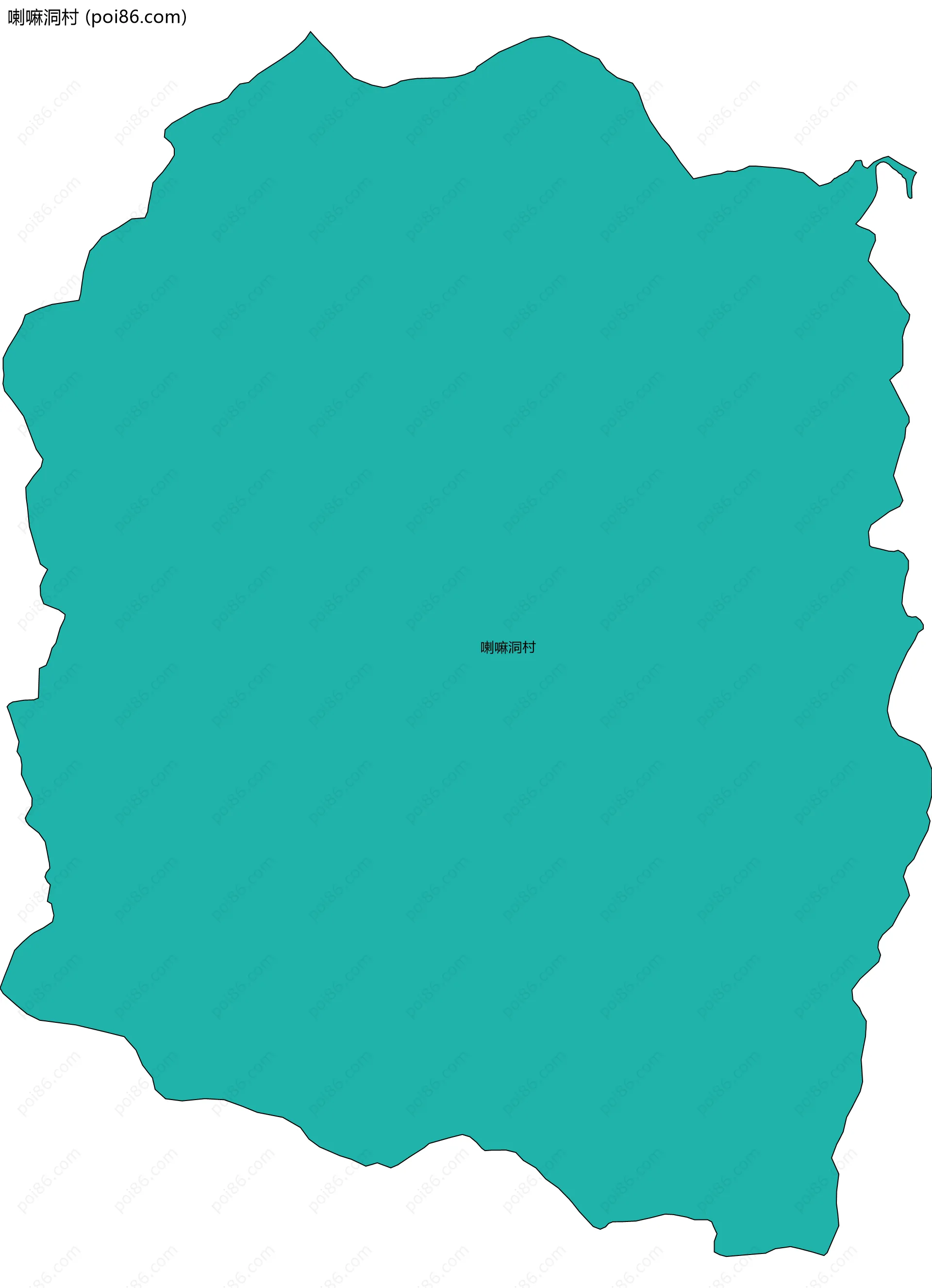 喇嘛洞村边界地图