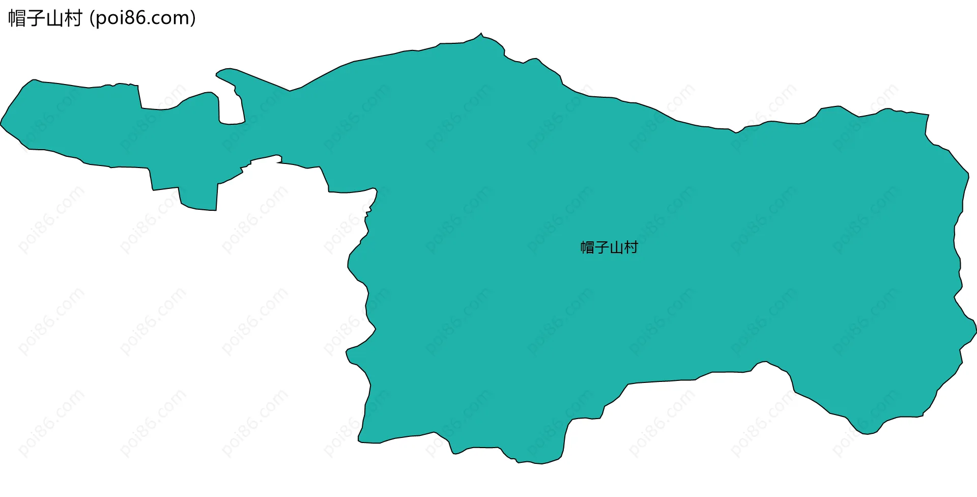 帽子山村边界地图