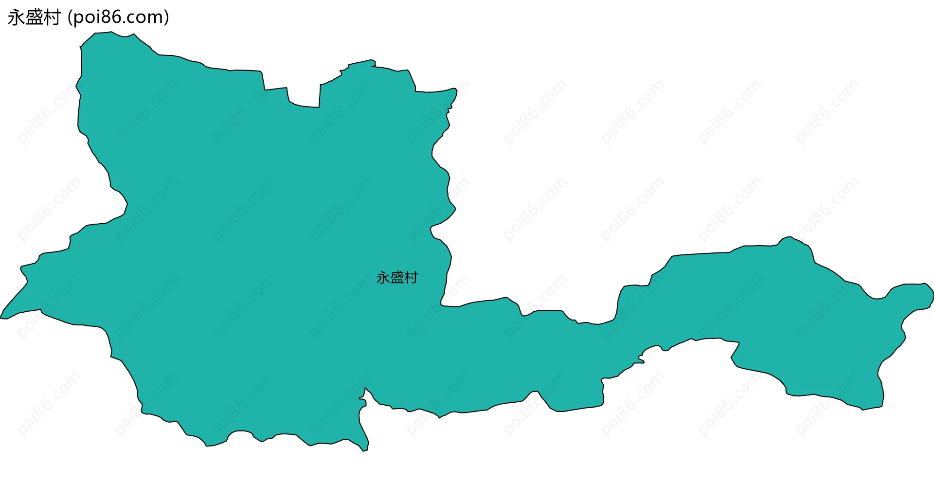 永盛村边界地图