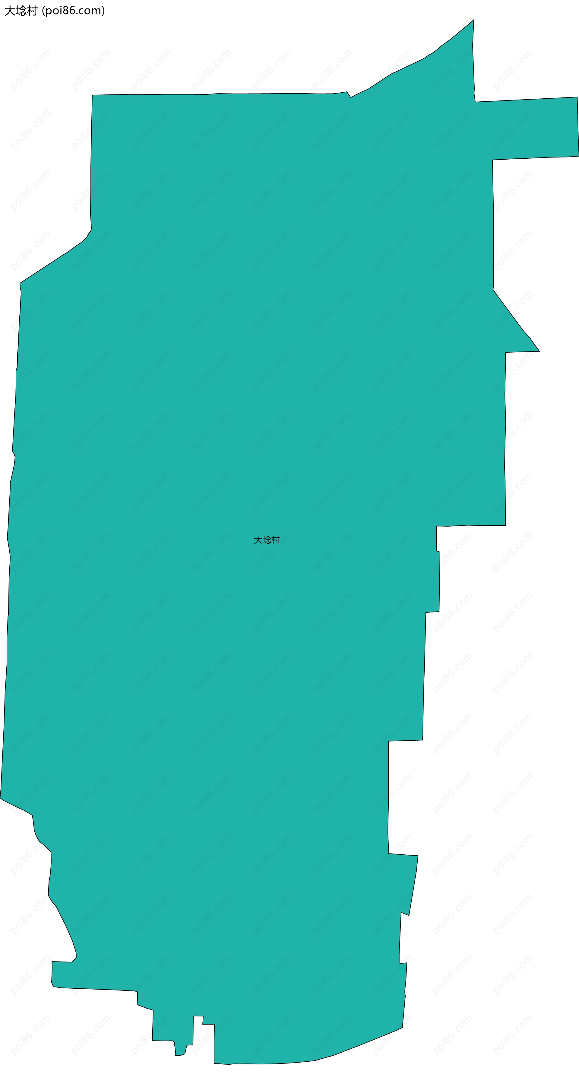 大埝村边界地图