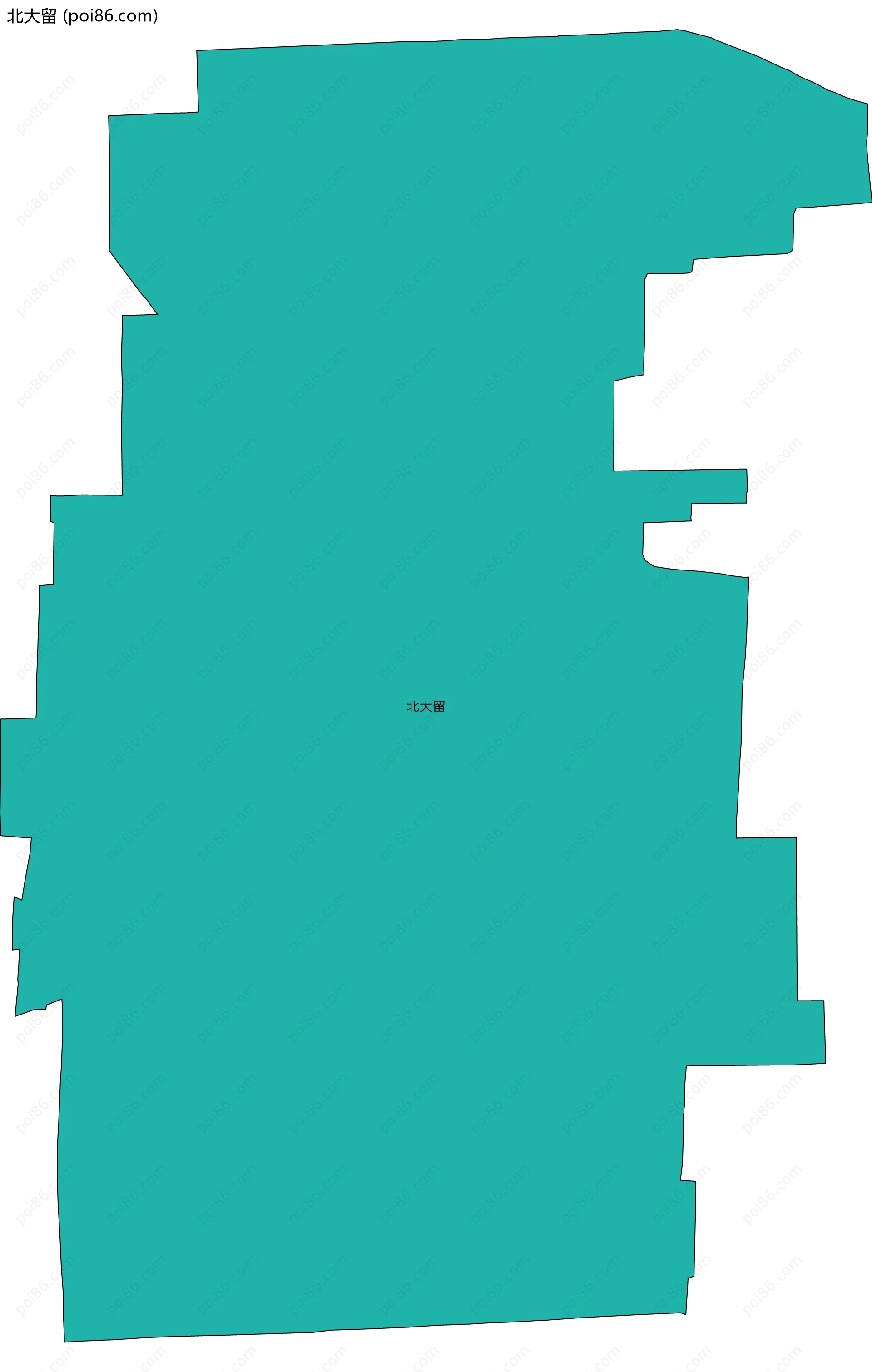 北大留边界地图