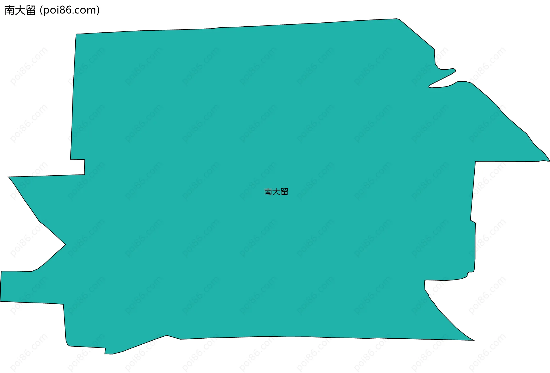 南大留边界地图
