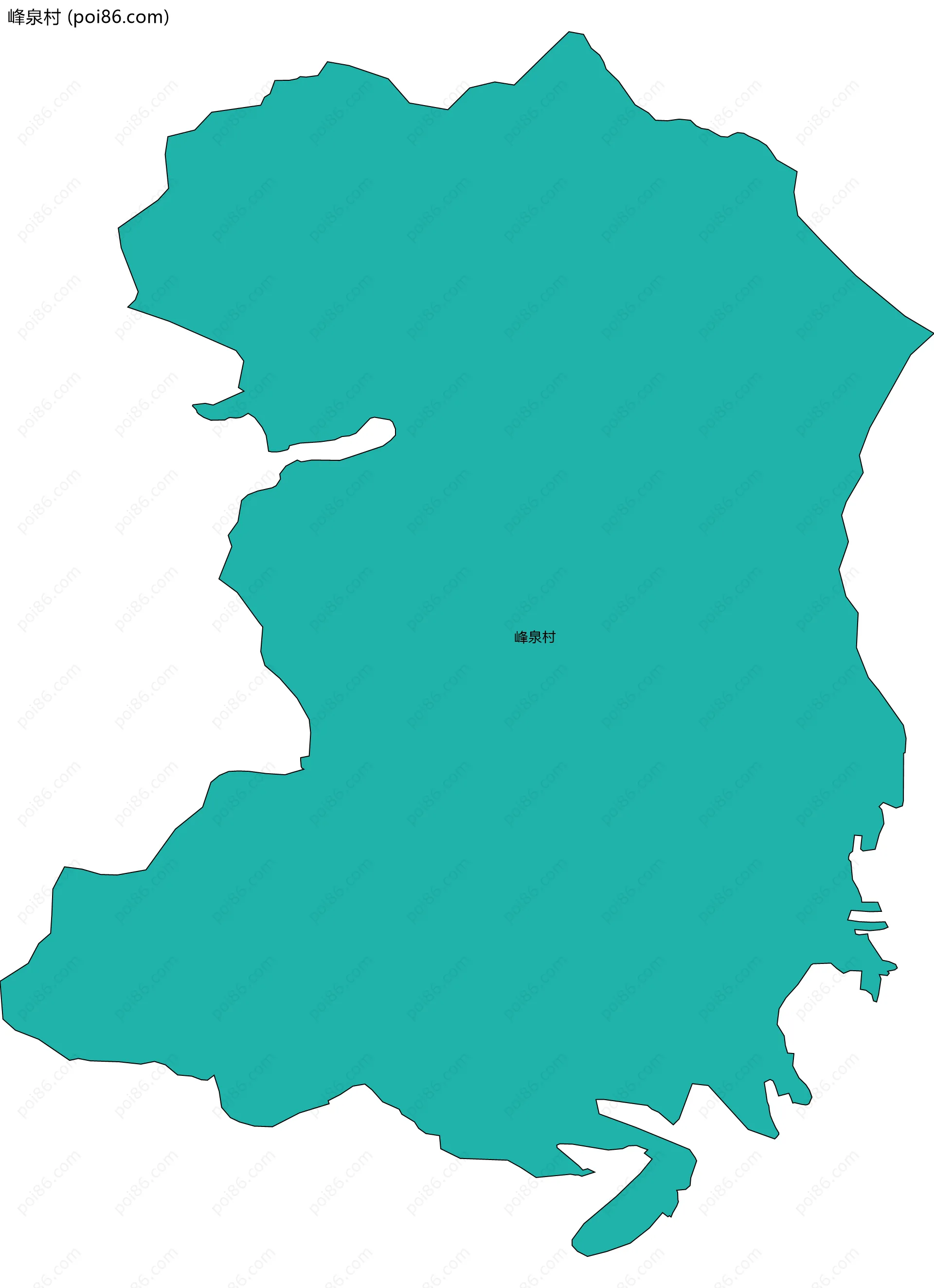 峰泉村边界地图