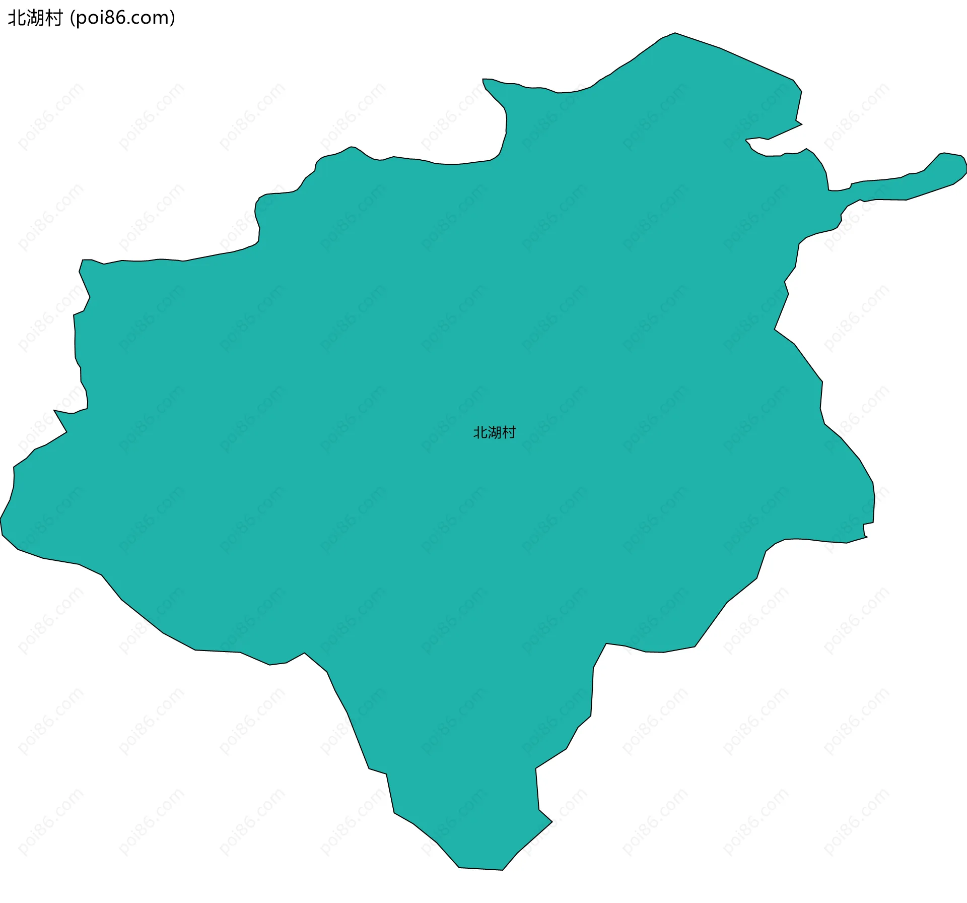 北湖村边界地图
