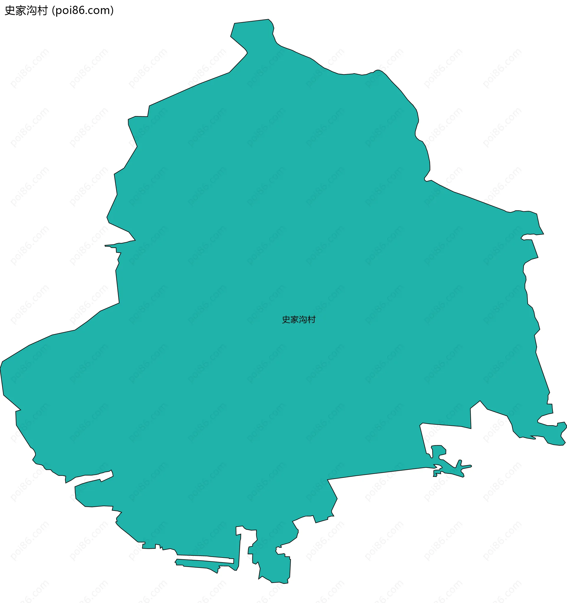 史家沟村边界地图