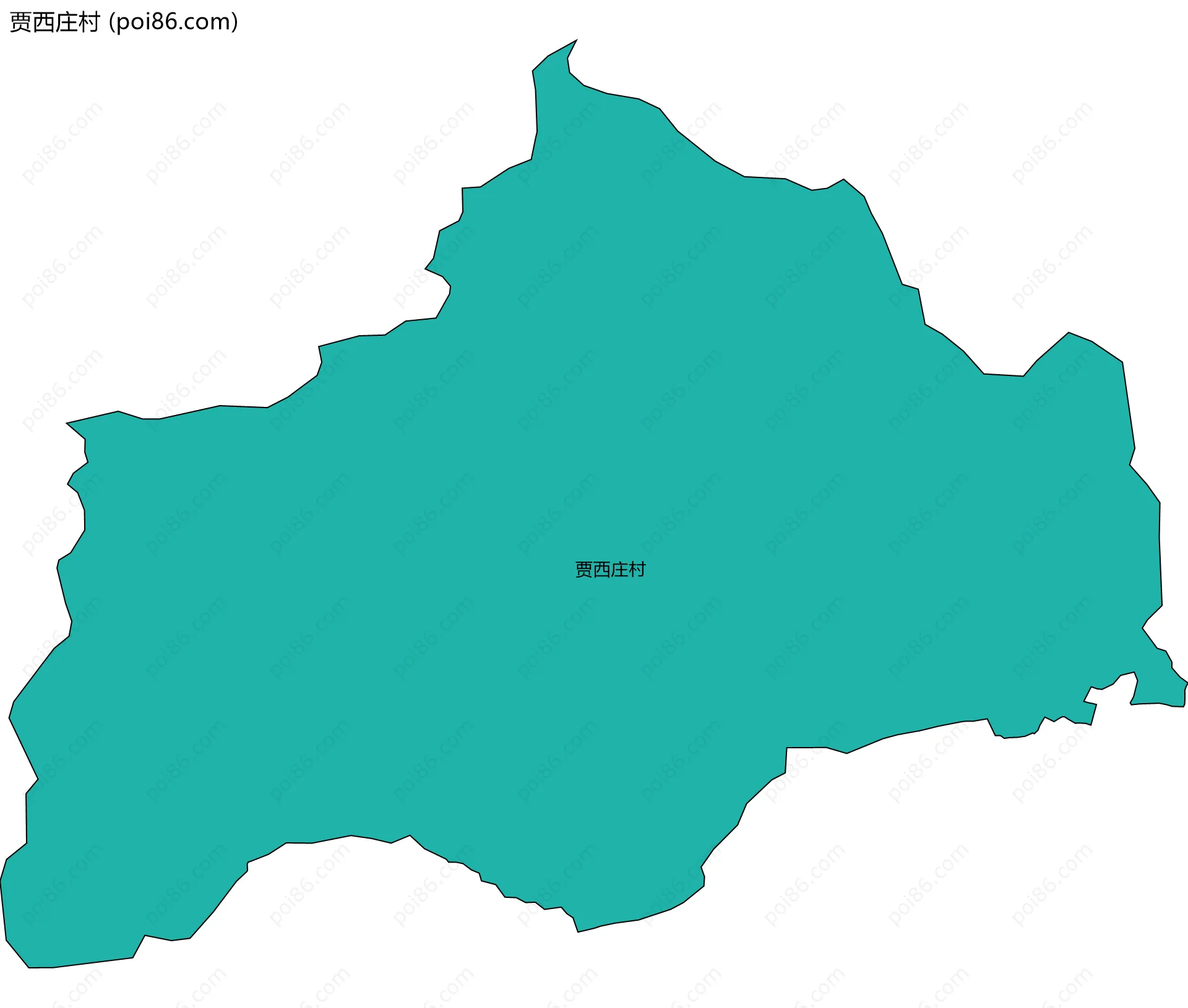 贾西庄村边界地图