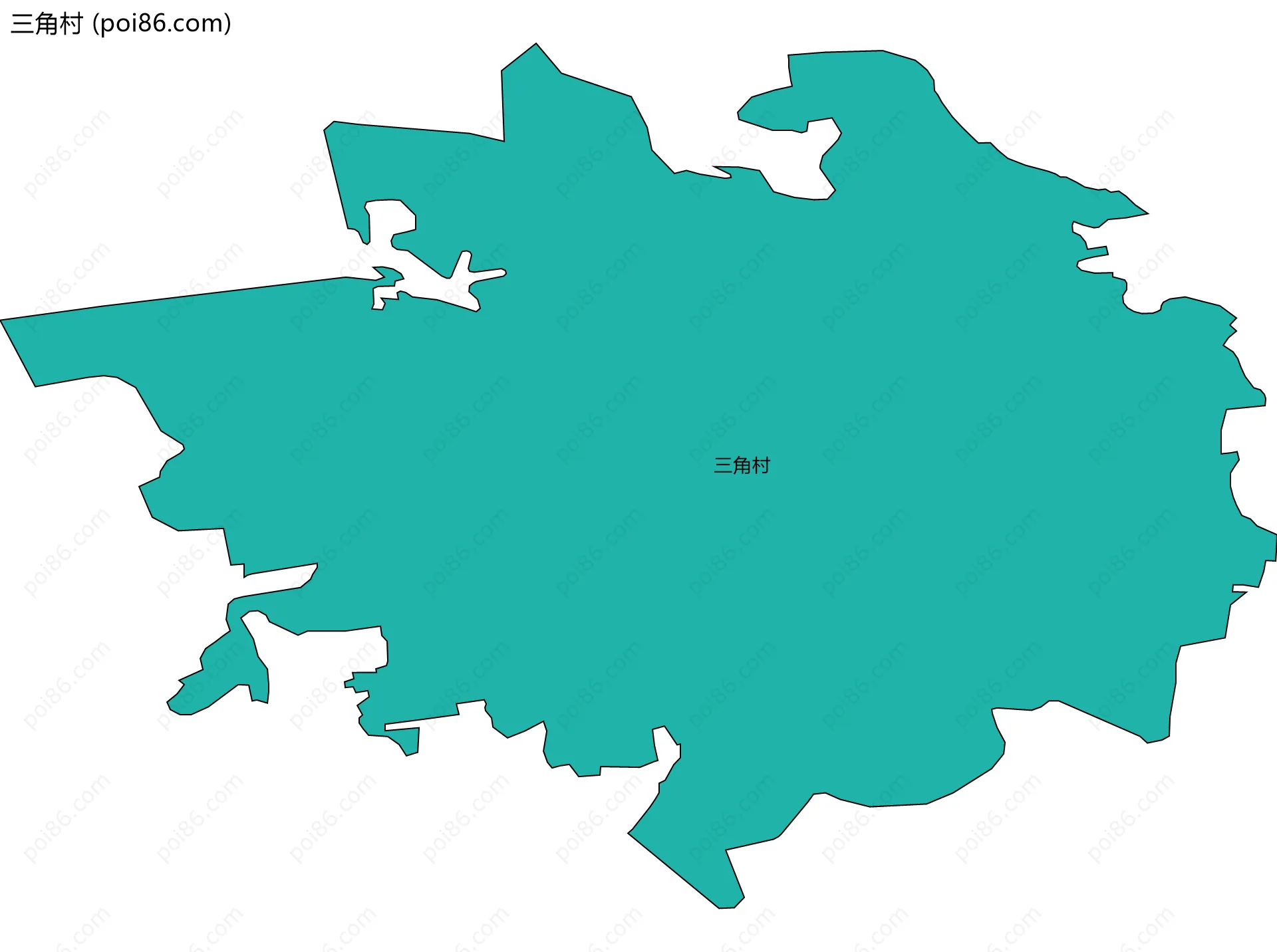 三角村边界地图