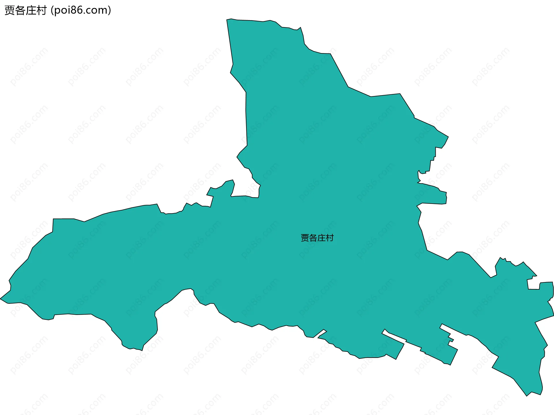 贾各庄村边界地图
