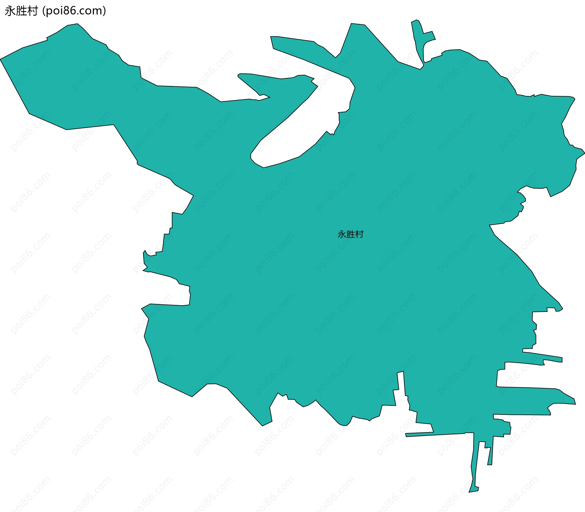 永胜村边界地图
