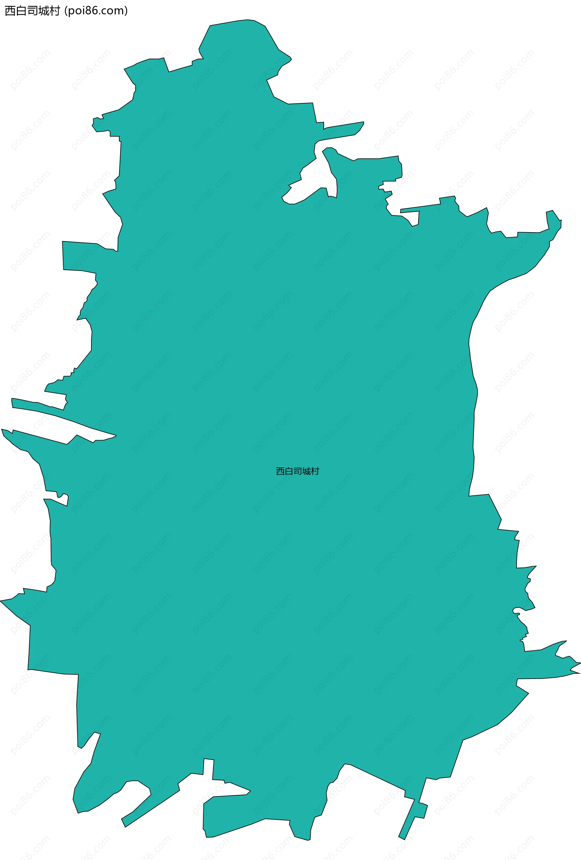 西白司城村边界地图
