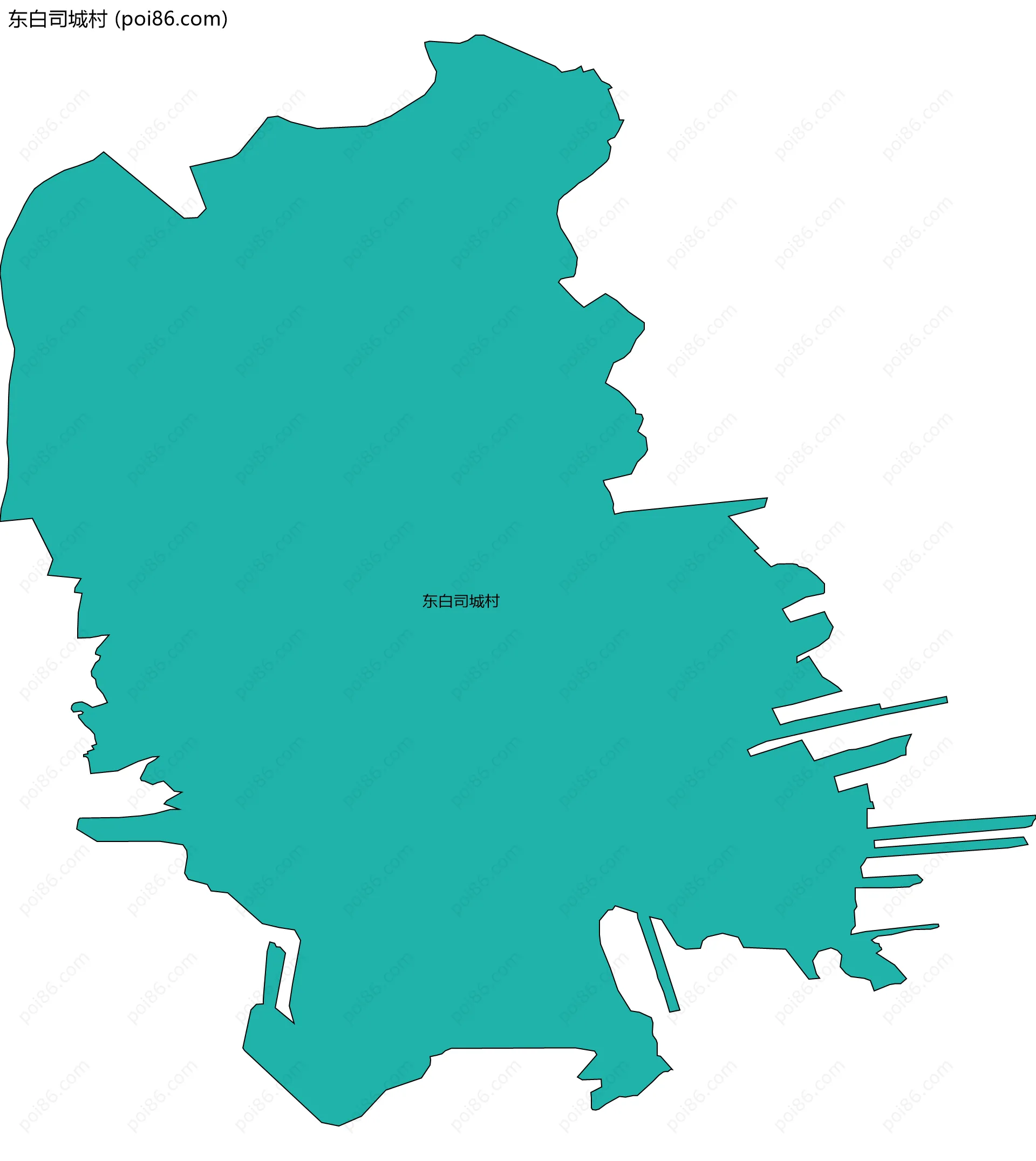 东白司城村边界地图