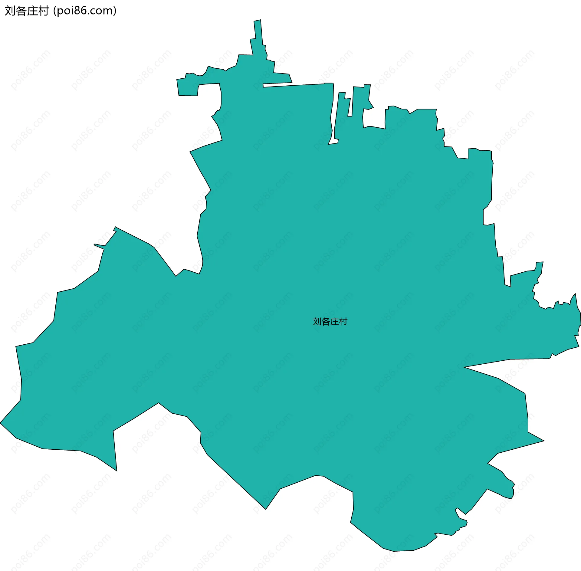刘各庄村边界地图
