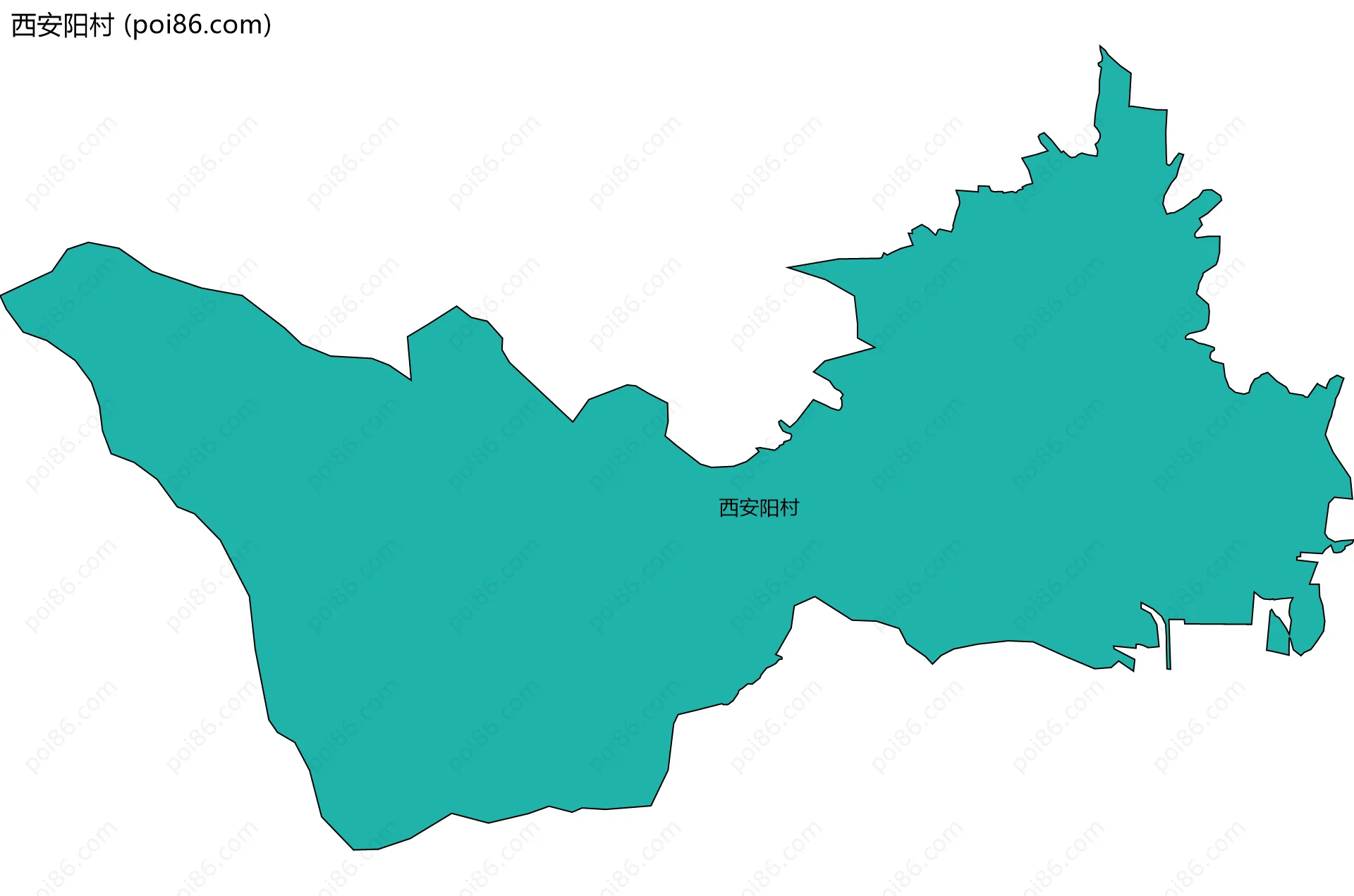 西安阳村边界地图