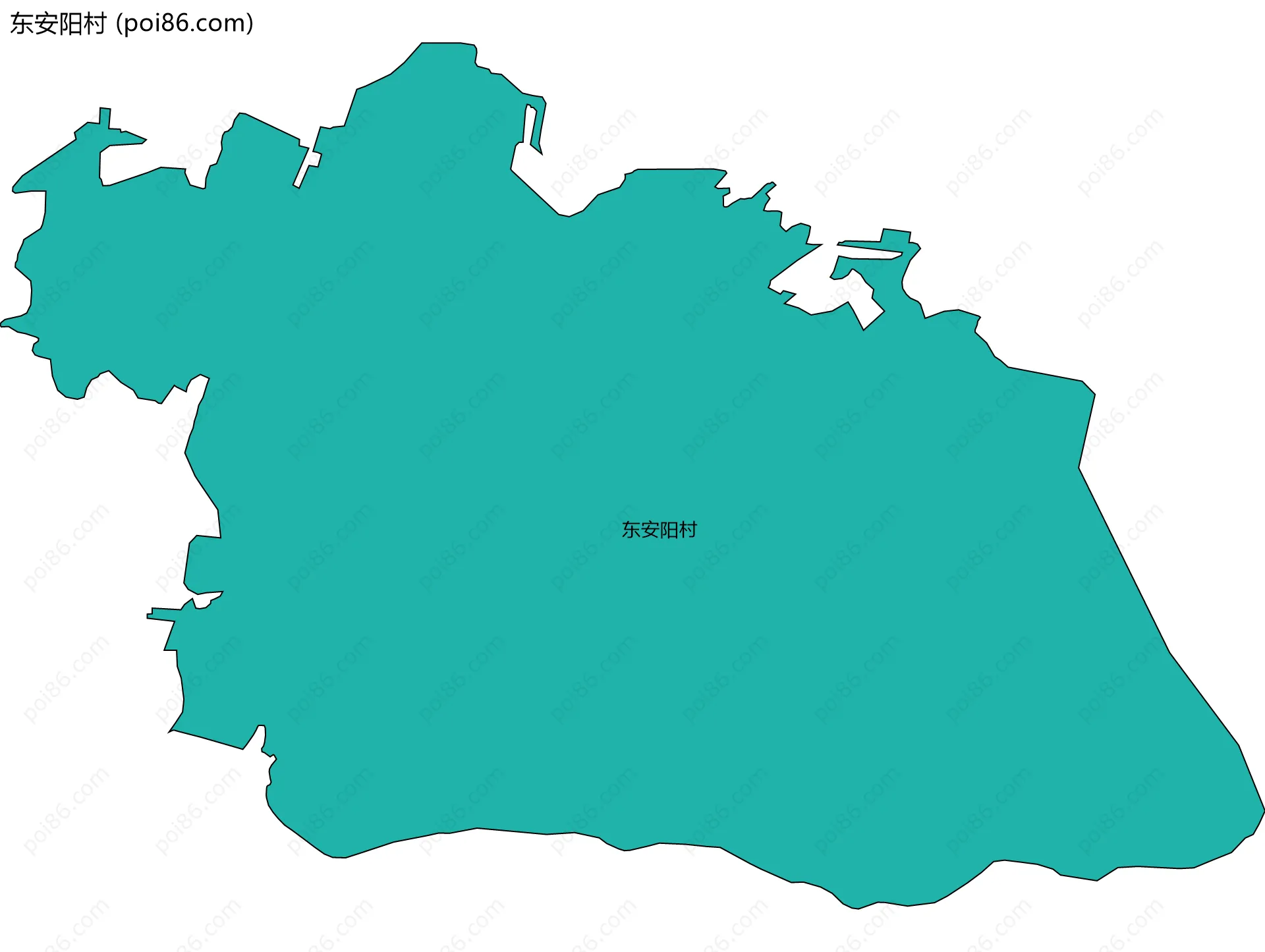 东安阳村边界地图