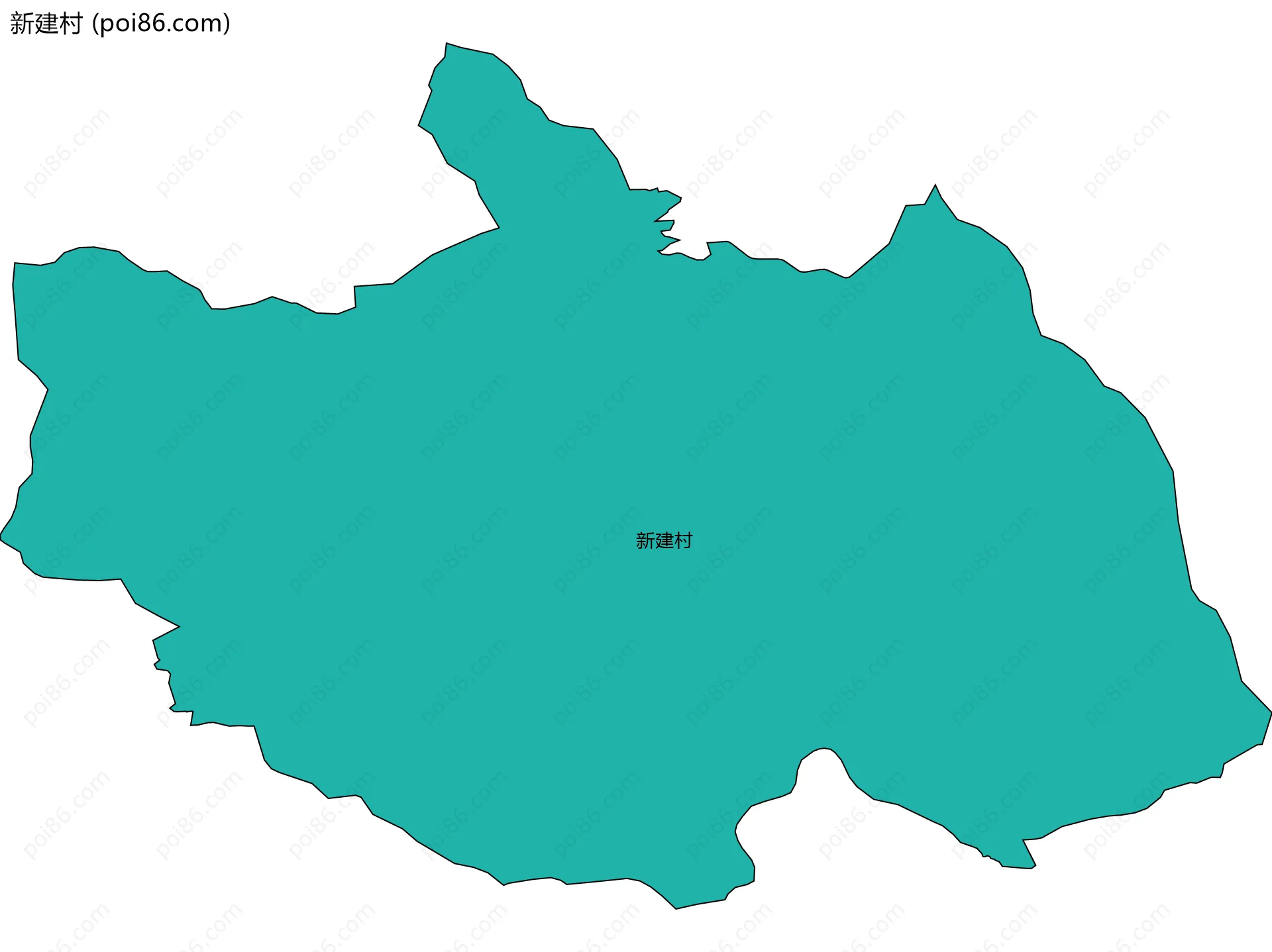 新建村边界地图