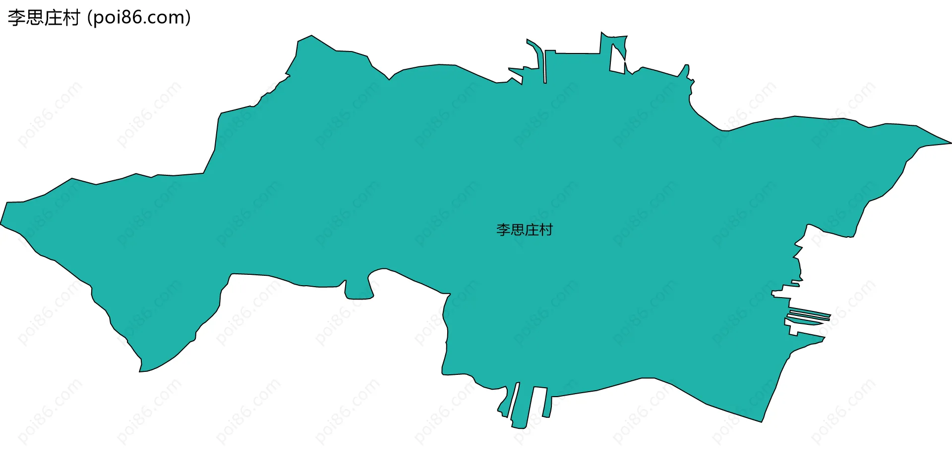 李思庄村边界地图