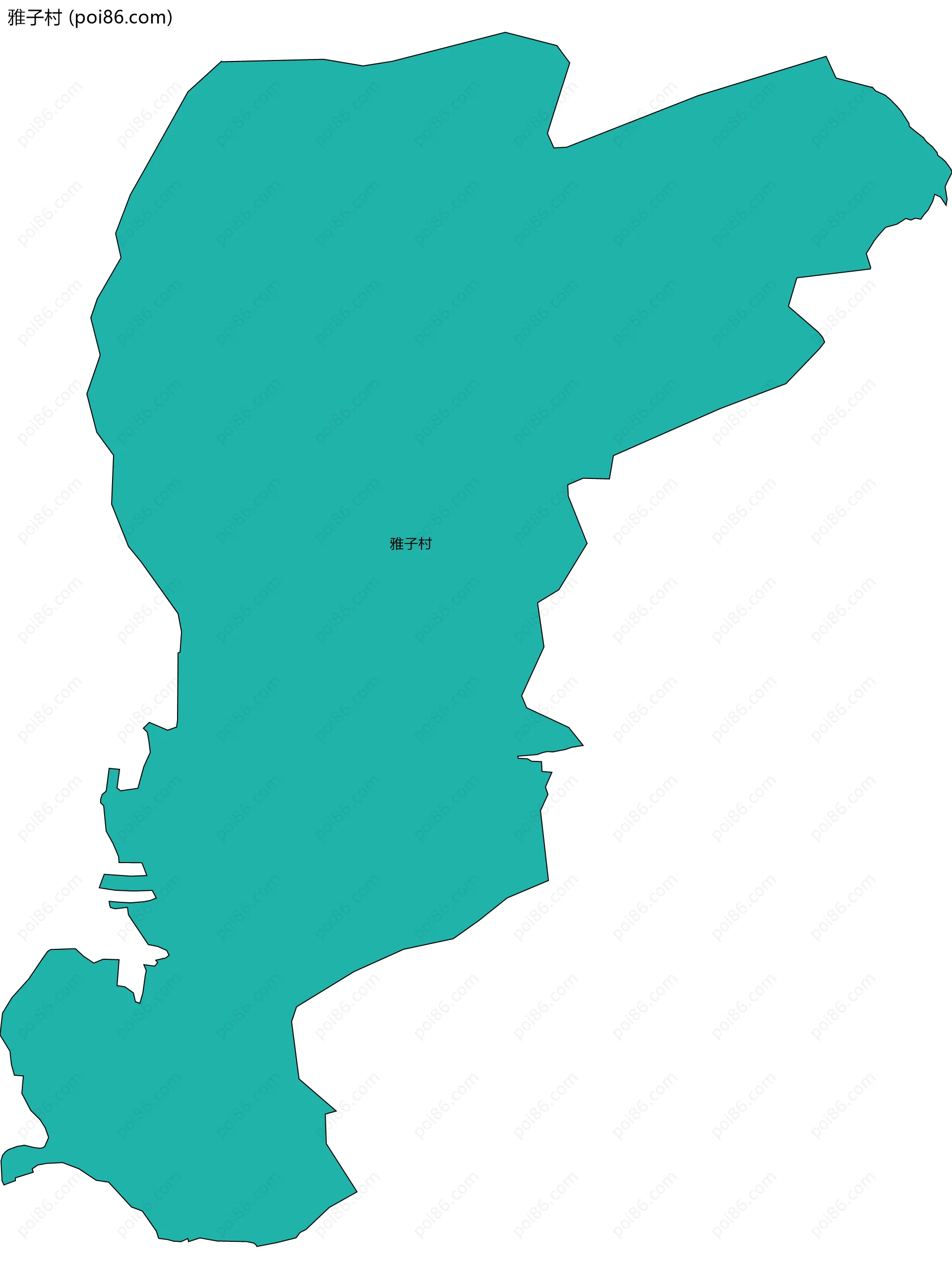 雅子村边界地图