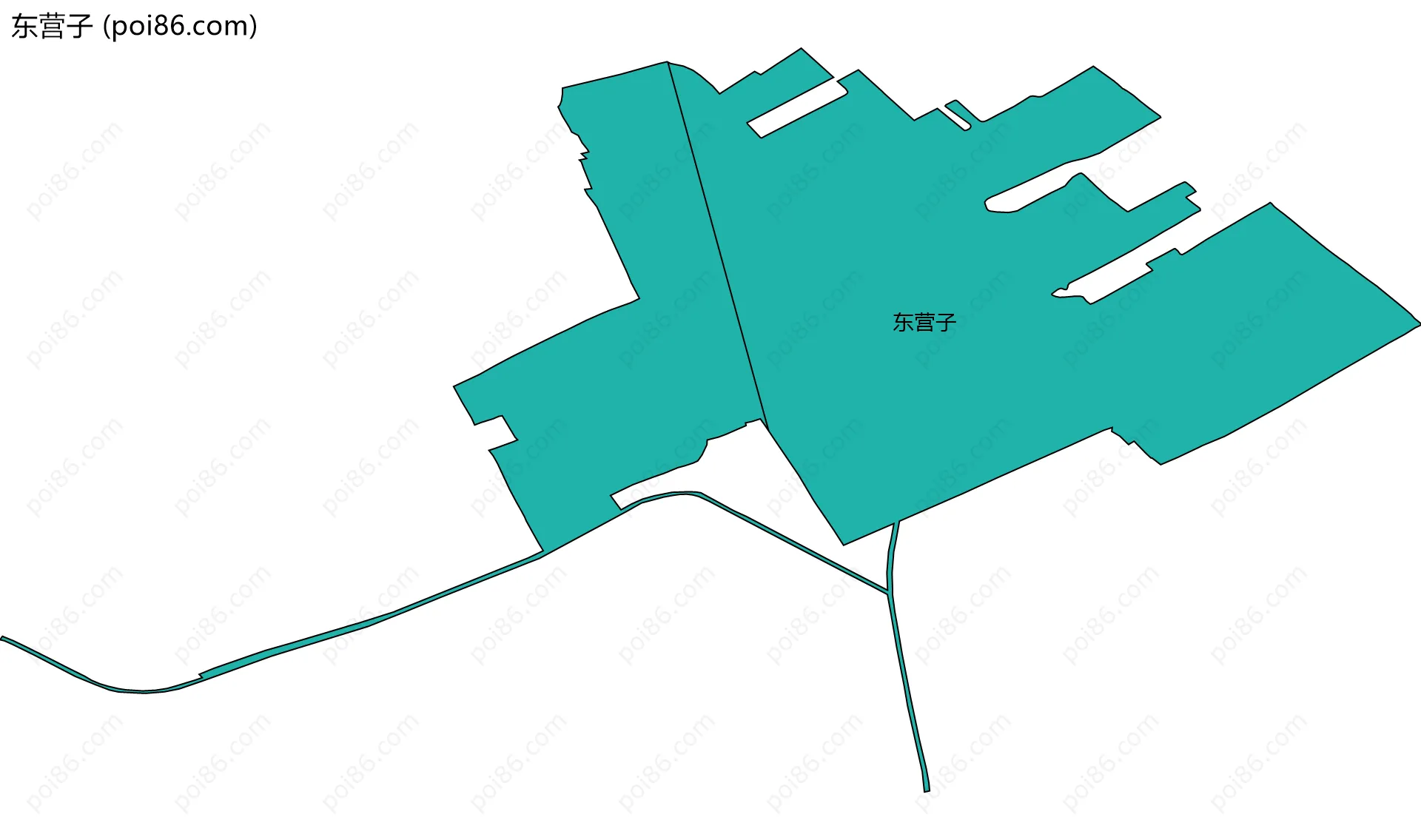 东营子边界地图