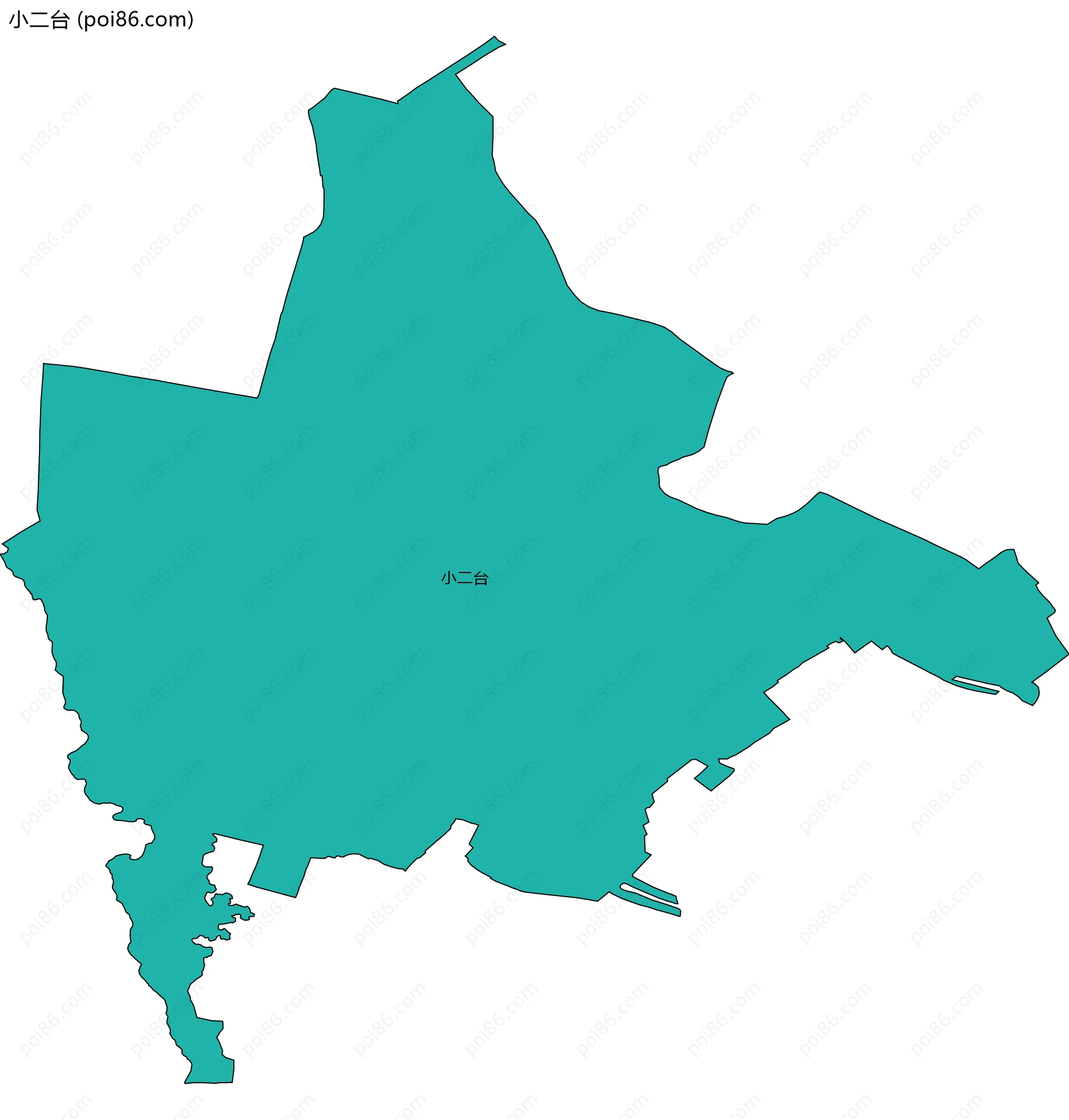 小二台边界地图