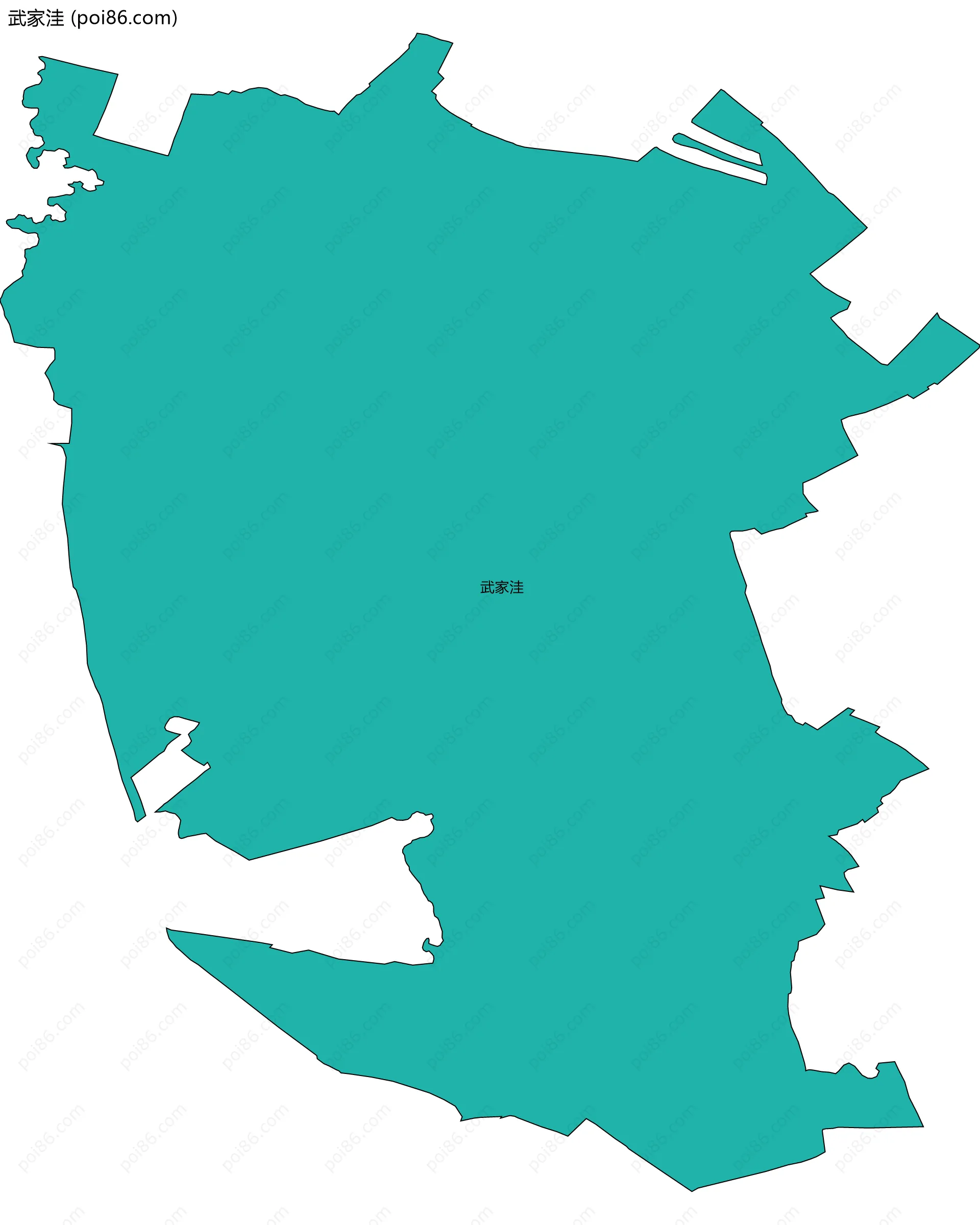 武家洼边界地图