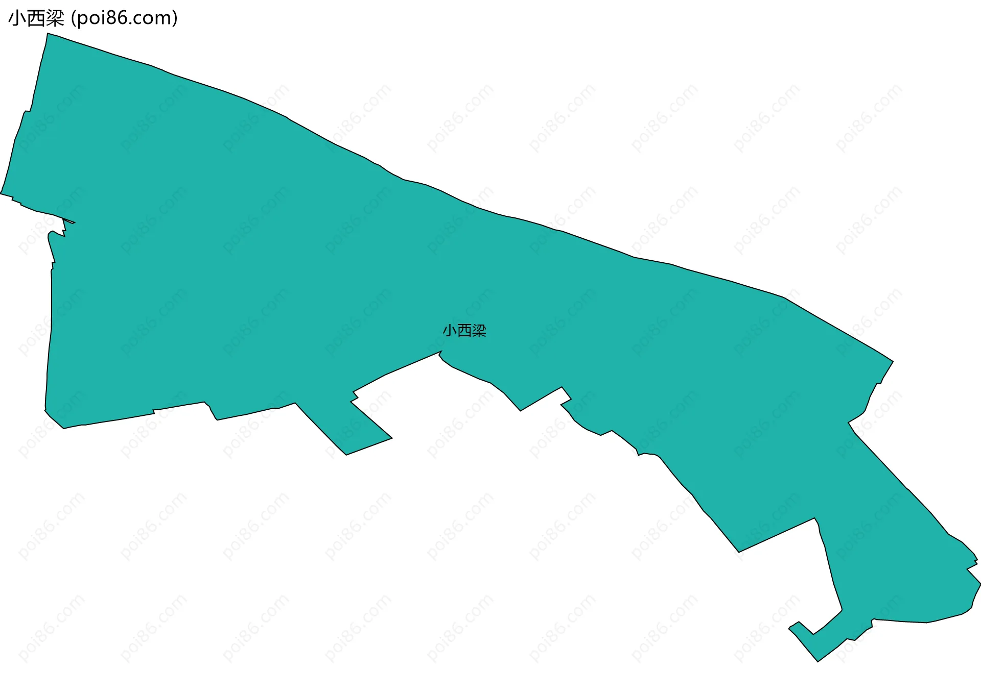 小西梁边界地图