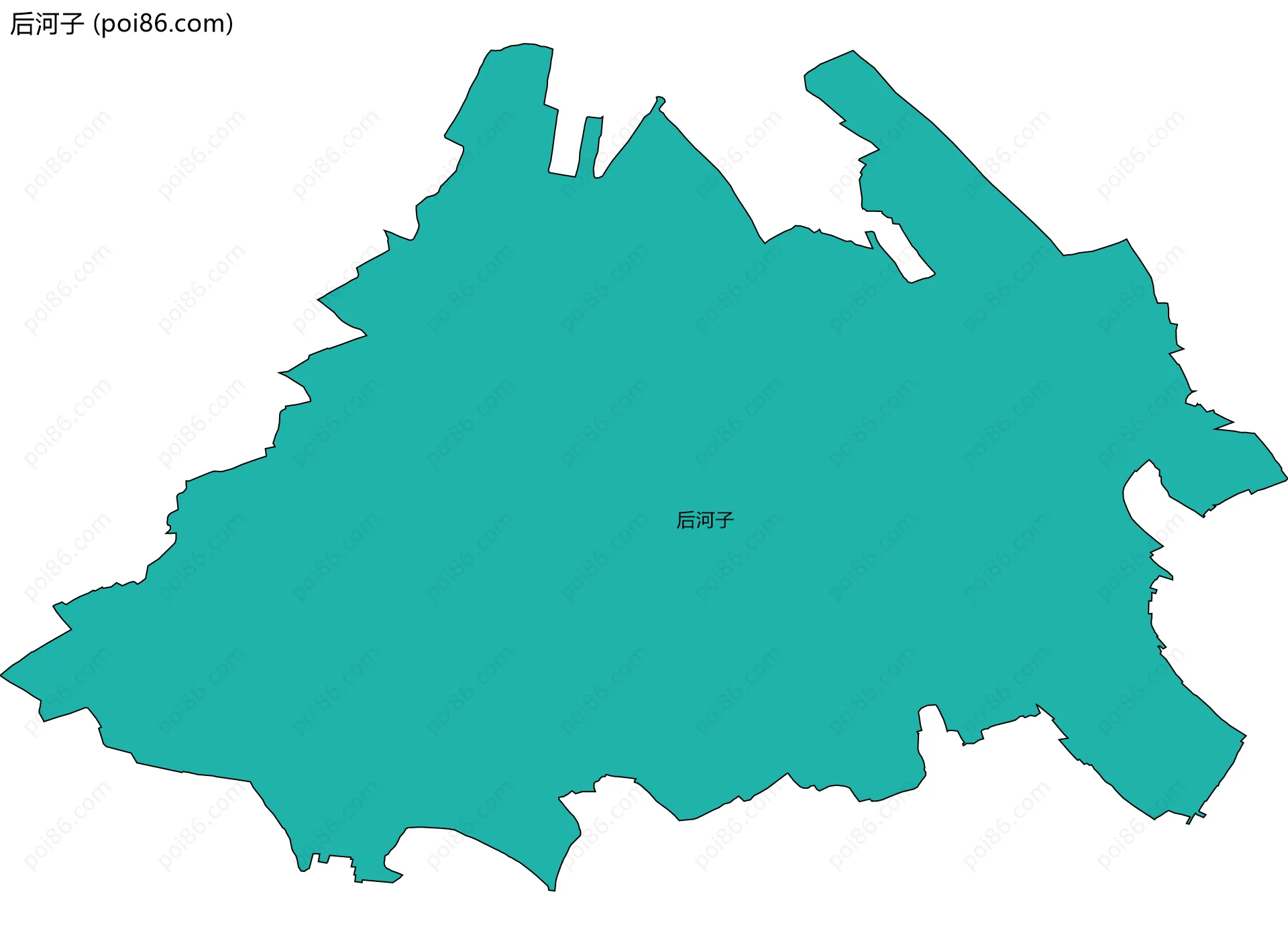 后河子边界地图
