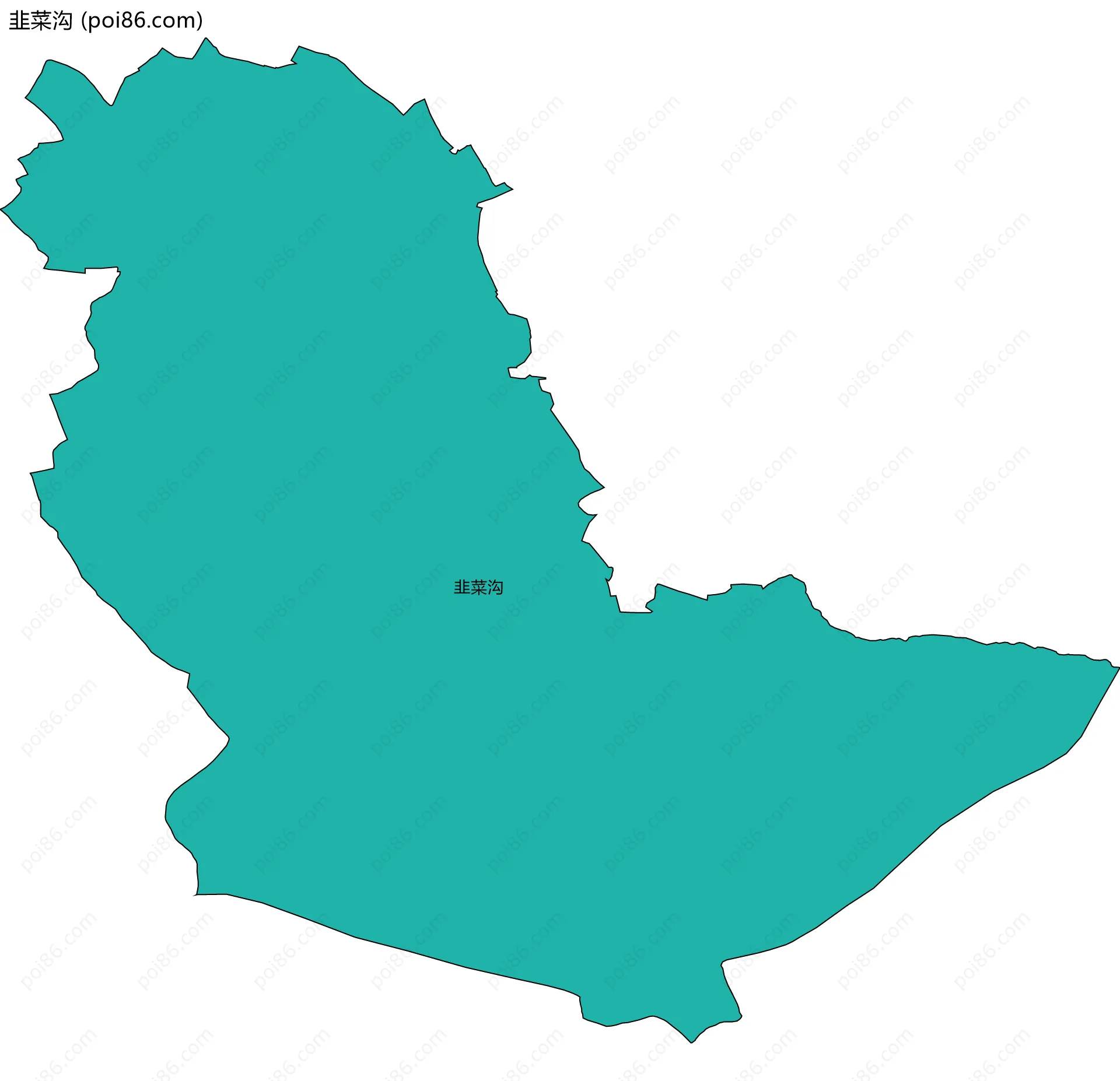 韭菜沟边界地图