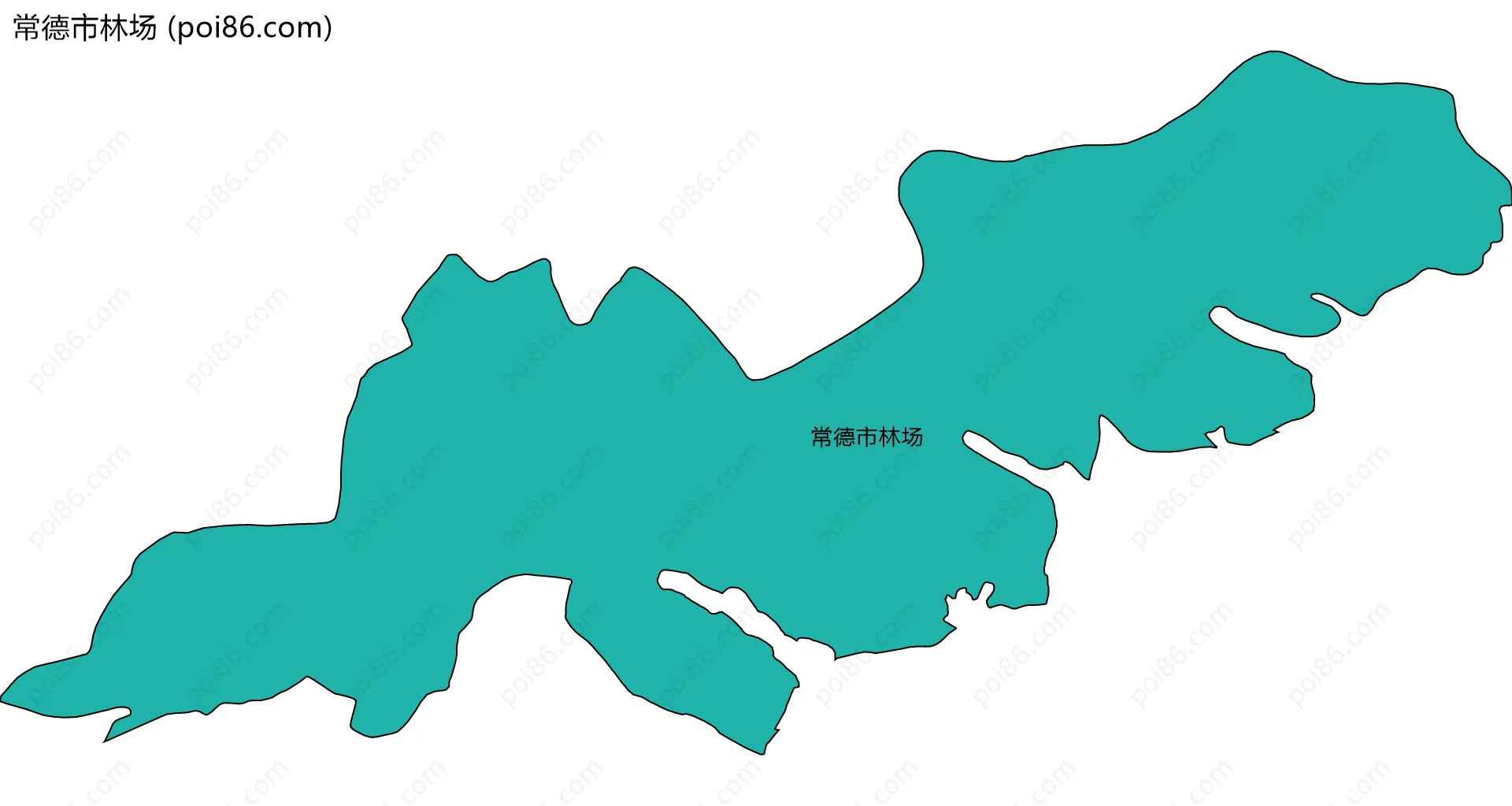 常德市林场边界地图(五级行政区划)